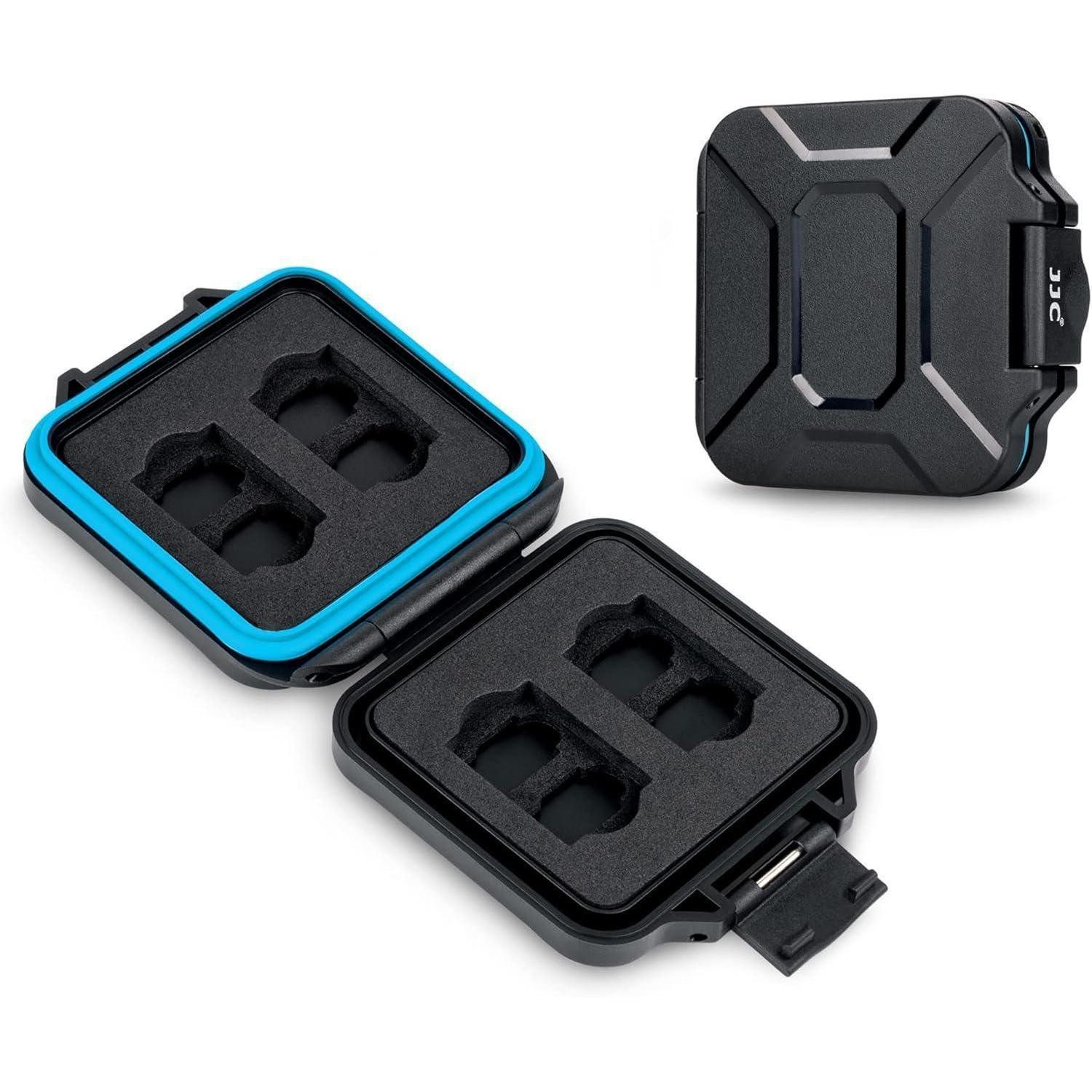 LuxusKollektion Etui Speicherkarten Hülle für 4 CFexpress Typ A 8 Micro SD wasserfest