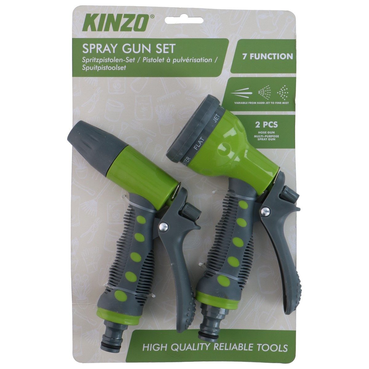 Kinzo Farbsprühpistole Kinzo Spritzpistole Set 2-teilig