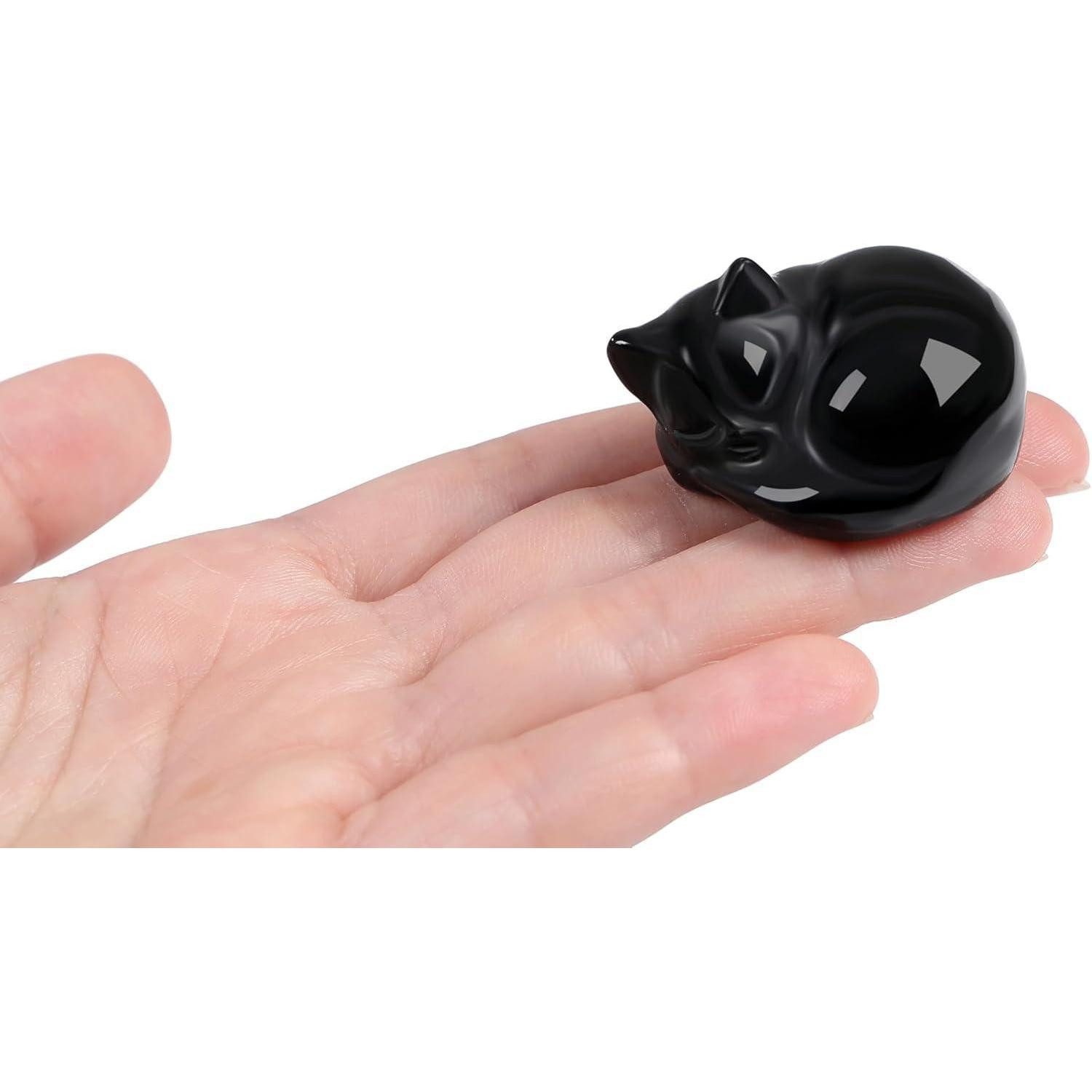 LuxusKollektion Edelstein Obsidian Katze Figur Dekor Kristall Heilstein sch günstig online kaufen