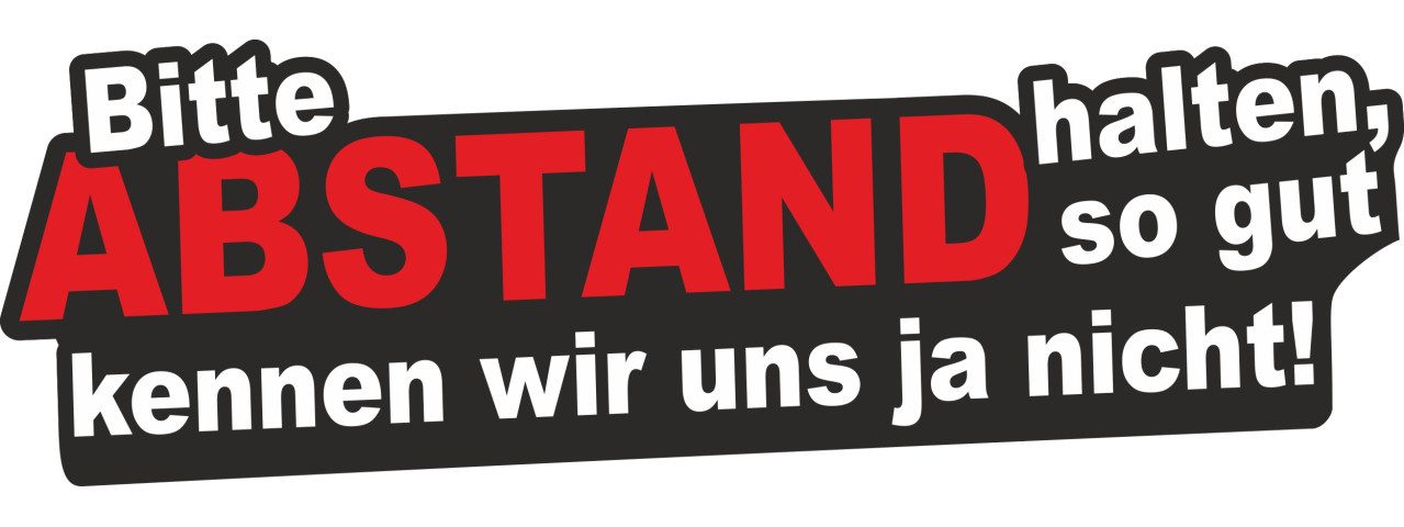 Hermann Schütz Aufkleber Hermann Schütz Aufkleber Abstand halten so gut