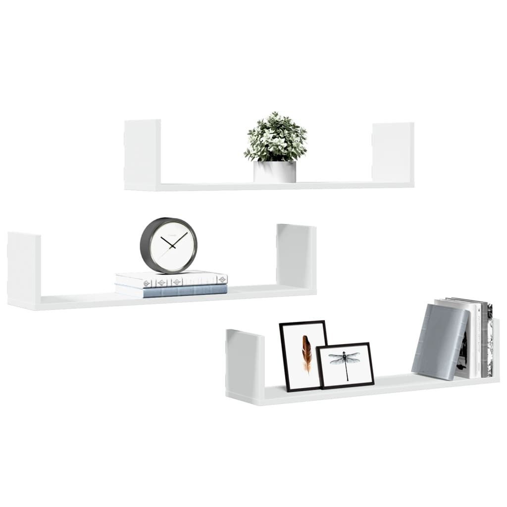vidaXL Regal Wandregale 3 Stk. Weiß 80x18x18 cm Holzwerkstoff, 1-tlg. günstig online kaufen