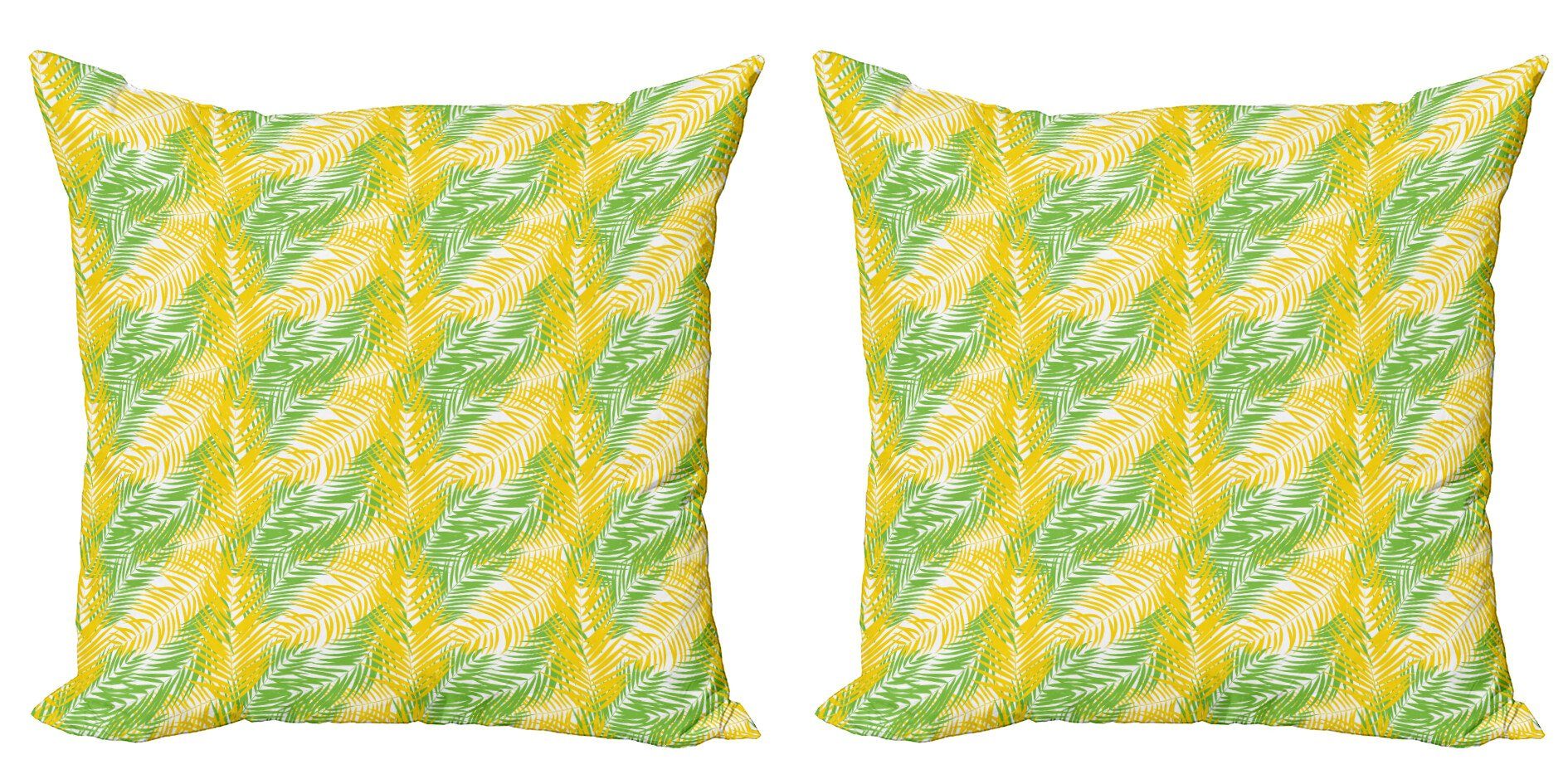 Kissenbezüge Modern Accent Doppelseitiger Digitaldruck, Abakuhaus (2 Stück), Tropisch Palmblätter Hawaii-Insel