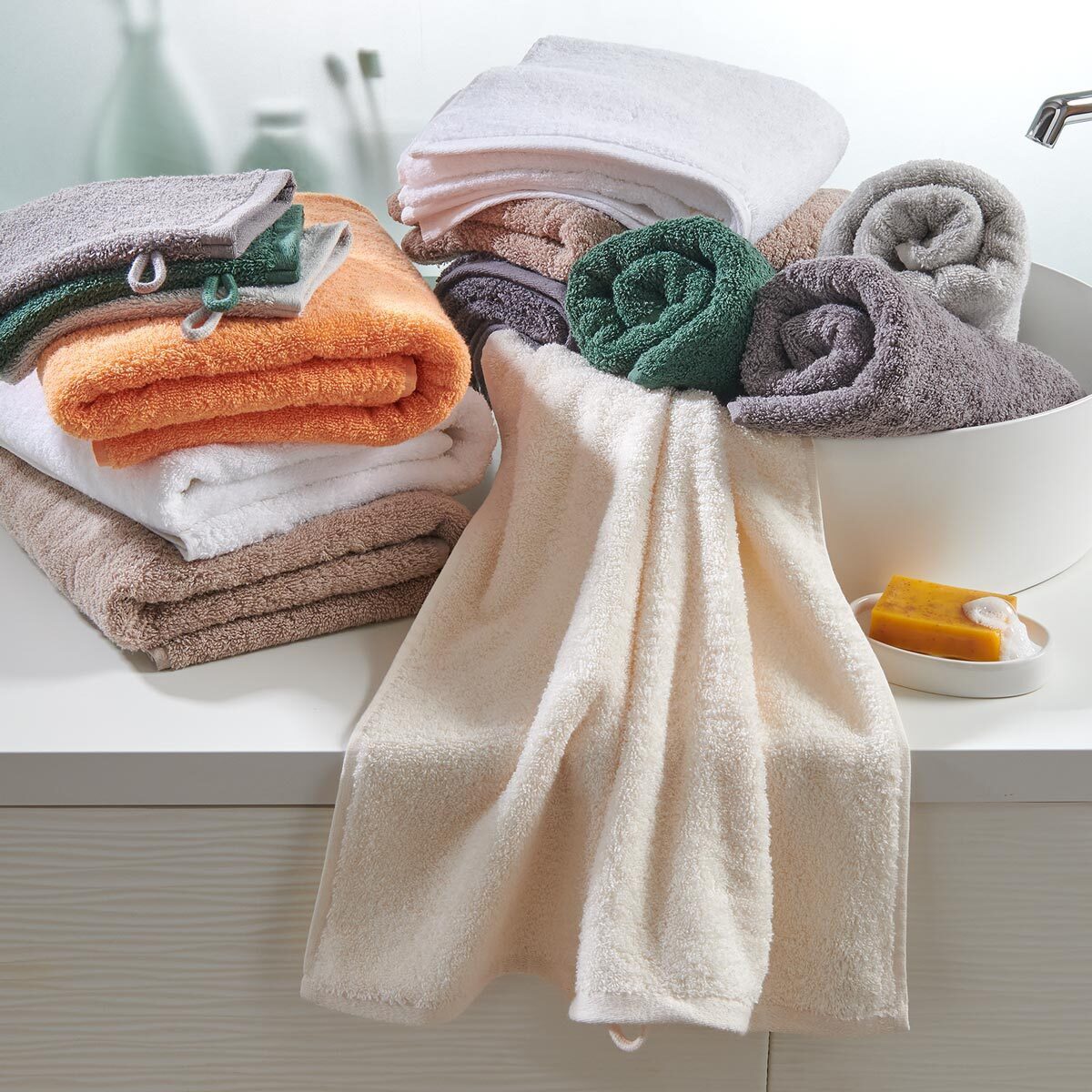 BETTWARENSHOP Handtuch Premium Set, Duschtücher, Handtücher, Saunatücher, Frottier (einzeln, 1-St)