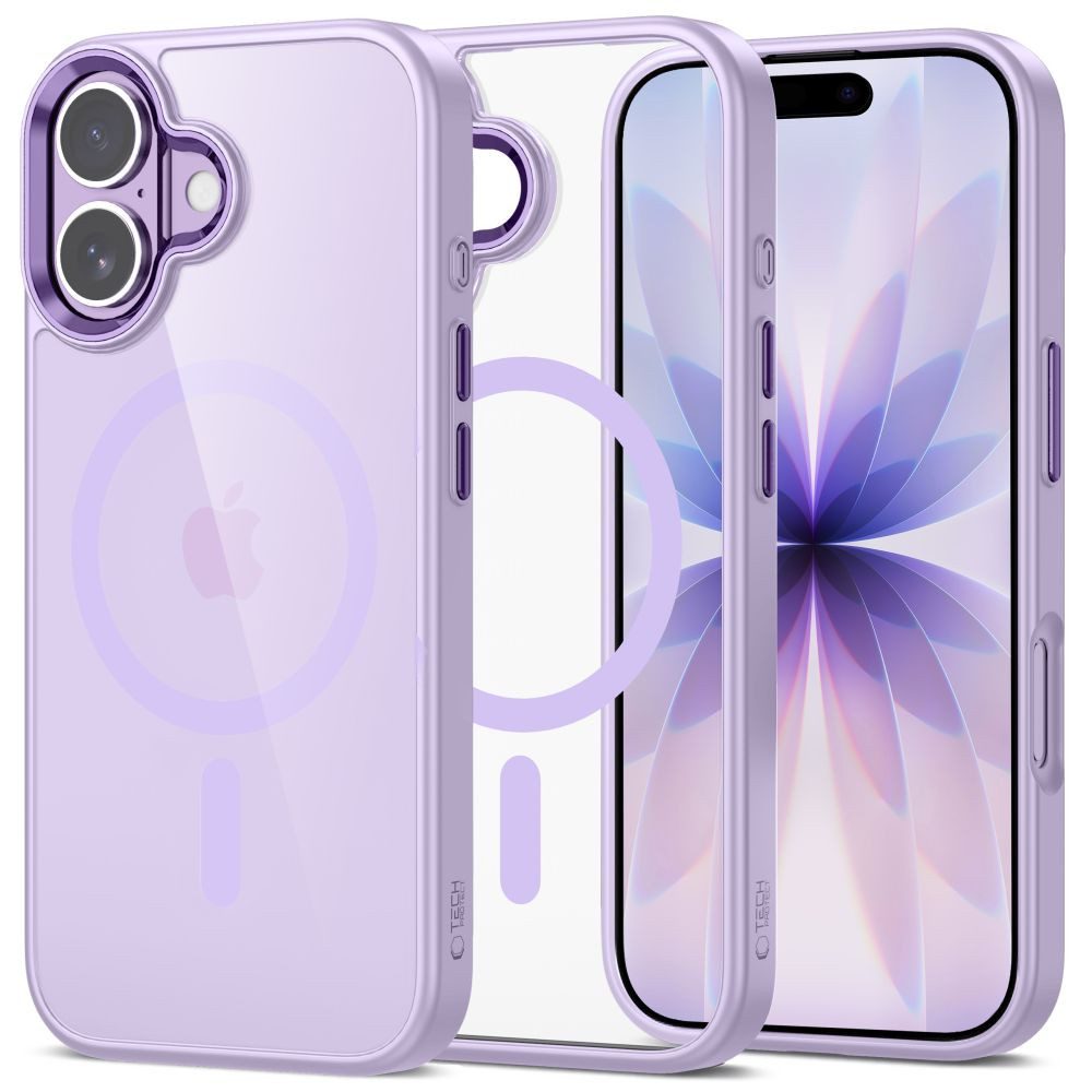 TECH PROTECT Handyhülle Schutzhülle Magnethülle Handyschale 6,1 Zoll, MagSafe, transparent, stoßfester TPU-Rahmen