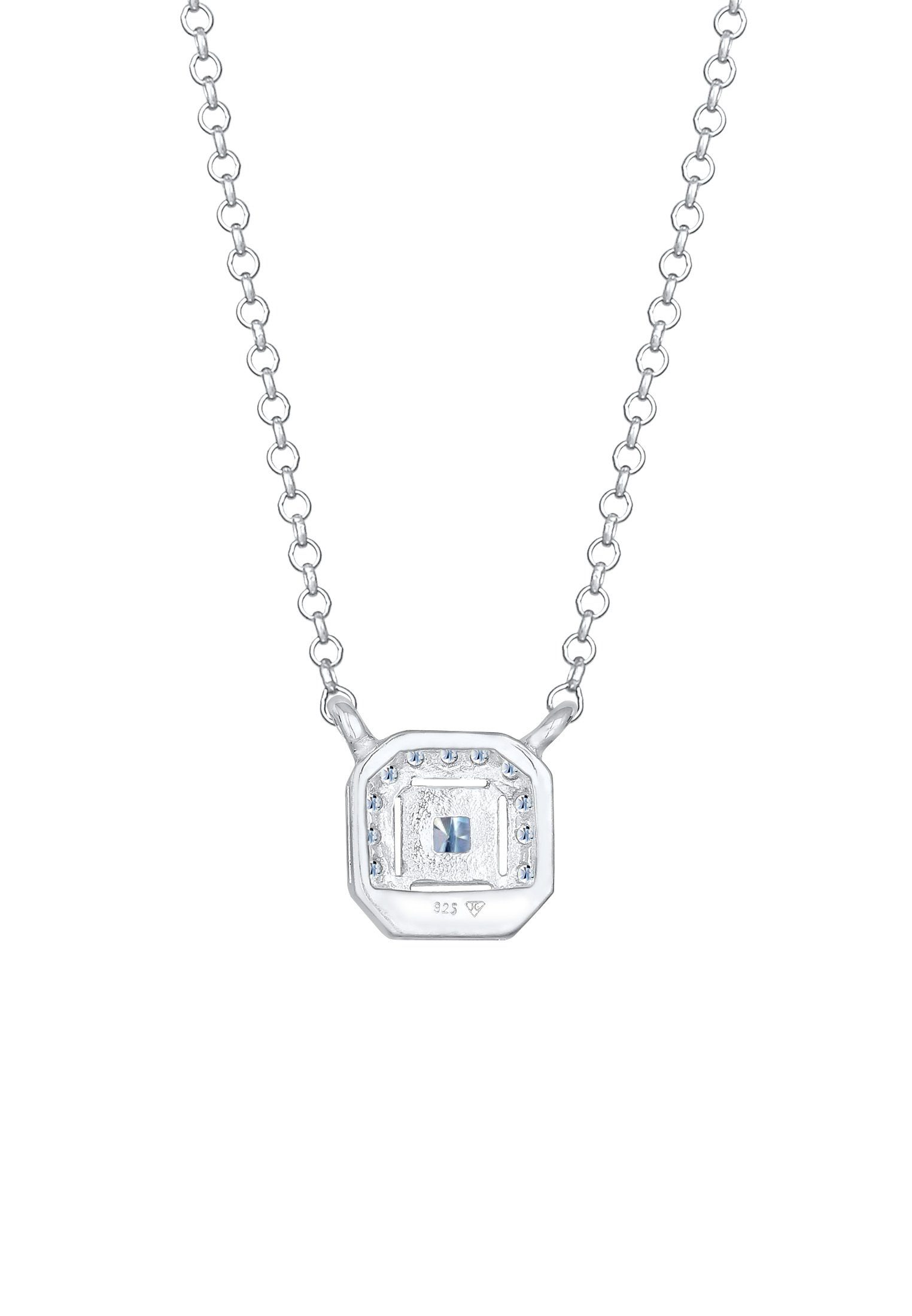 Achteck (0.16 925 Silber, Anhänger ct) Kette Elli Anhänger Diamant Geo DIAMONDS mit