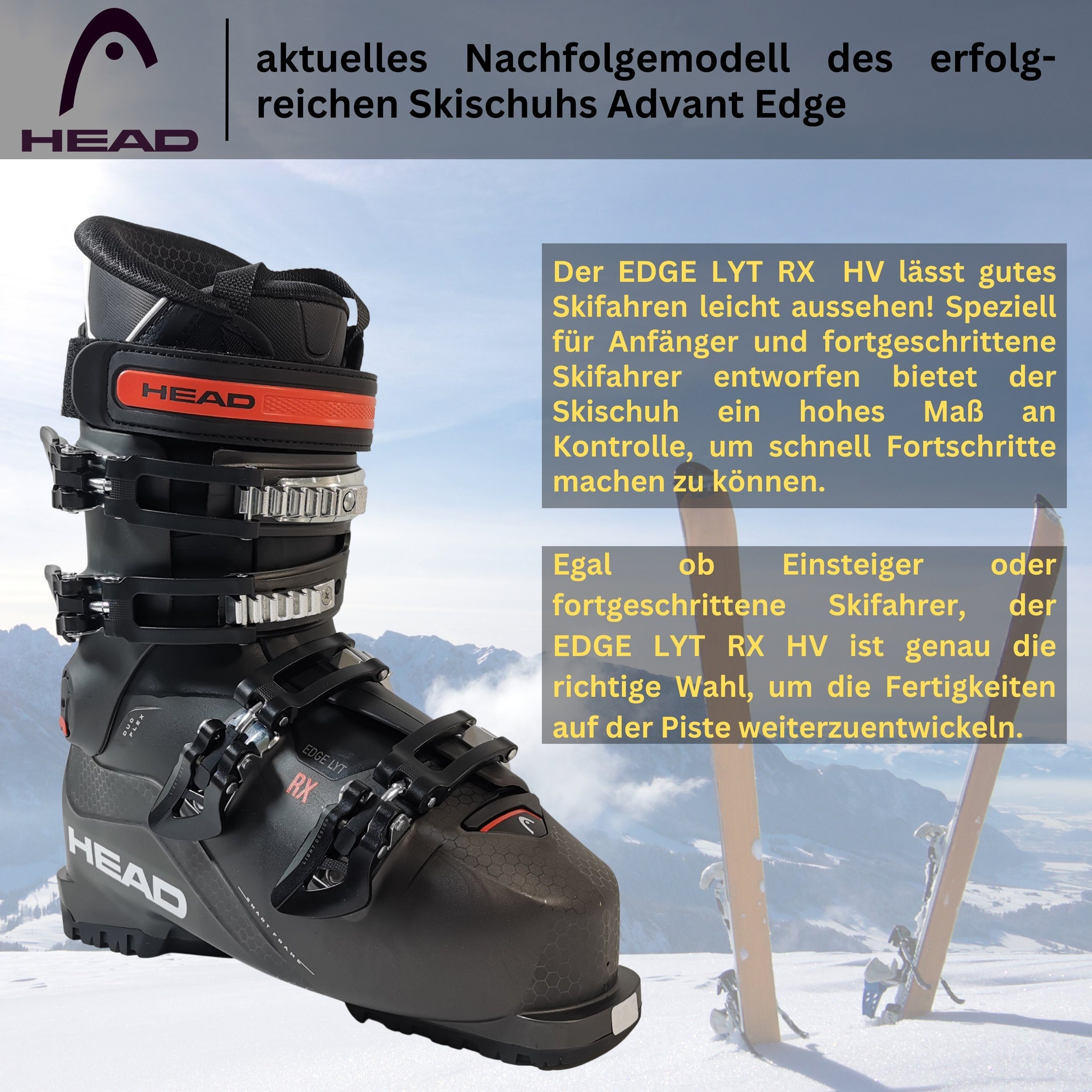 Head Skischuh Edge LYT RX HV Alpin Skistiefel Flex 80 2024