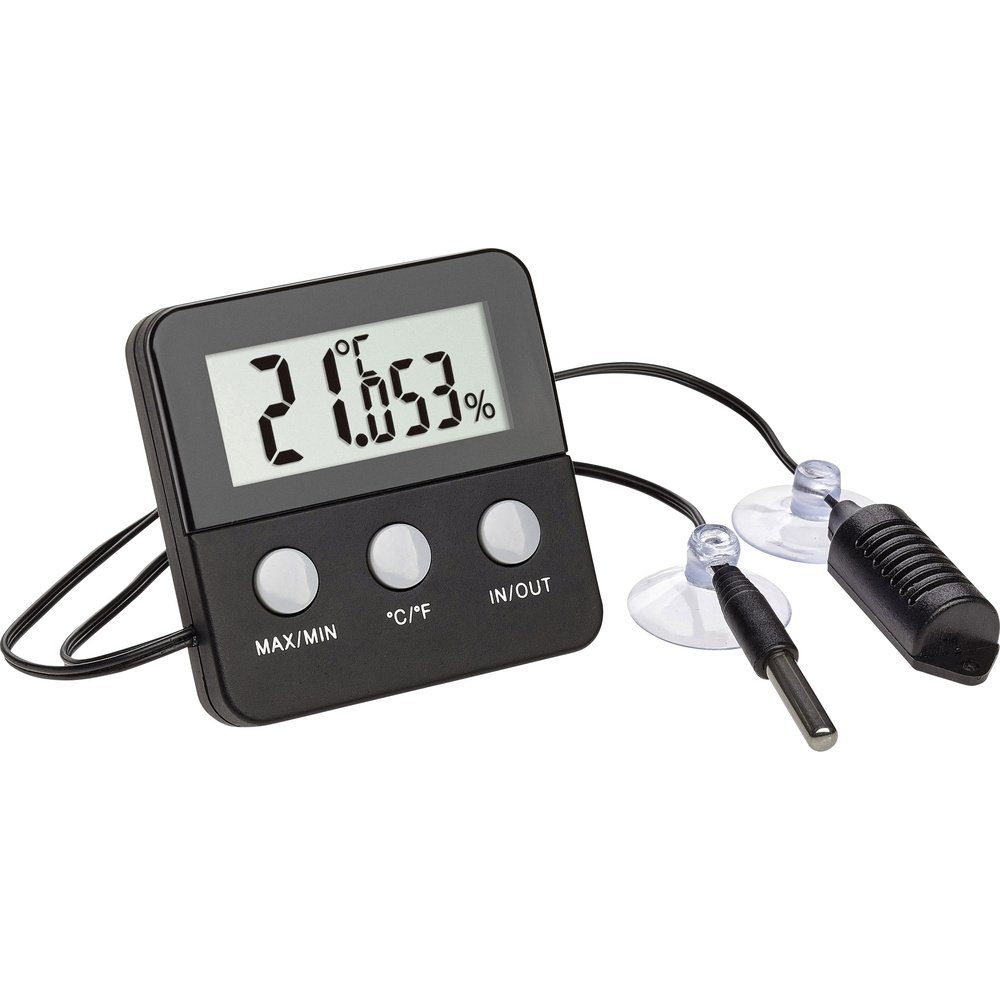 Hygrometer TFA Dostmann TERRACHECK Thermo-/Hygrometer Schwarz 30.5044.01