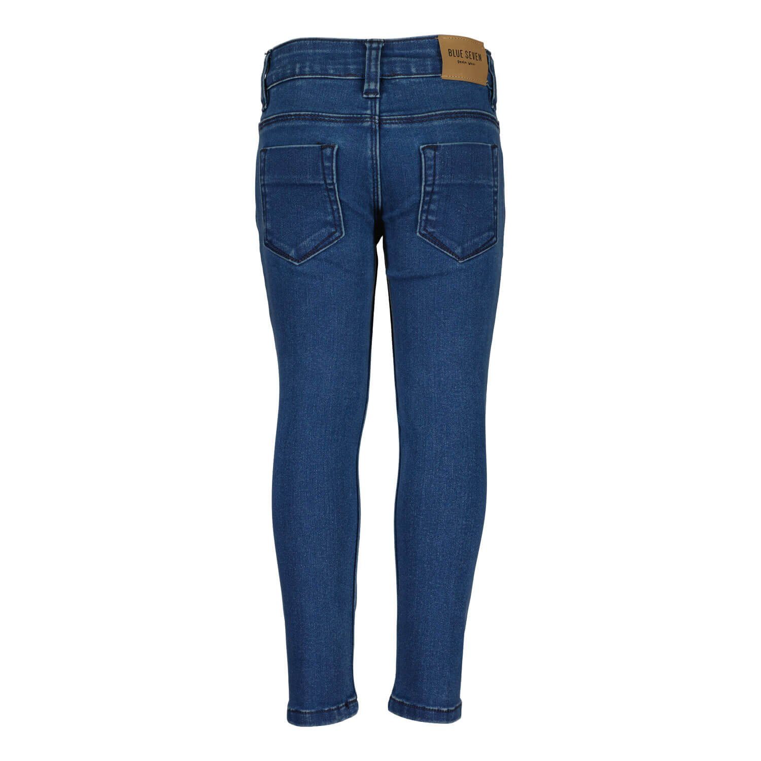 - Kinder Mädchen Blue Stickerei 5-Pocket-Stil Jeanshose Jog-Jeans mit Seven 5-Pocket-Hose
