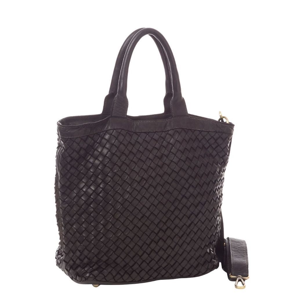 BZNA Handtasche Shopper Norma Designer Schultertasche Tasche, Geflochtenes Leder, geflochtenes Leder