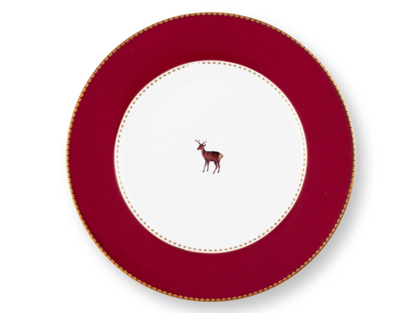 PiP Studio Teller Love Birds Teller dunkelrot 26,5cm