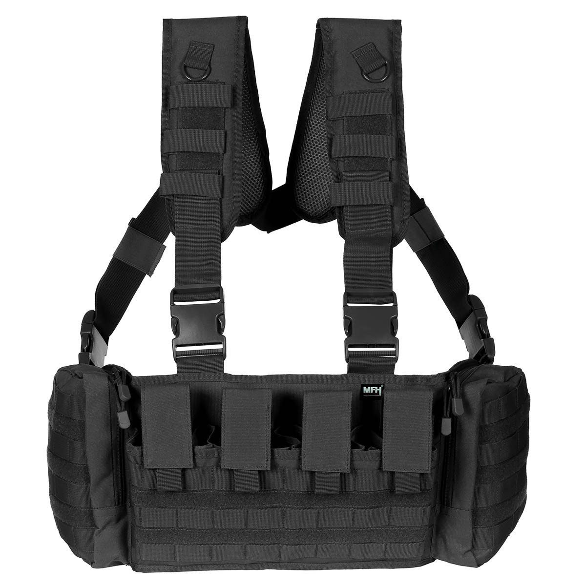 MFH Anglerweste Chest Rig, "Mission", schwarz günstig online kaufen