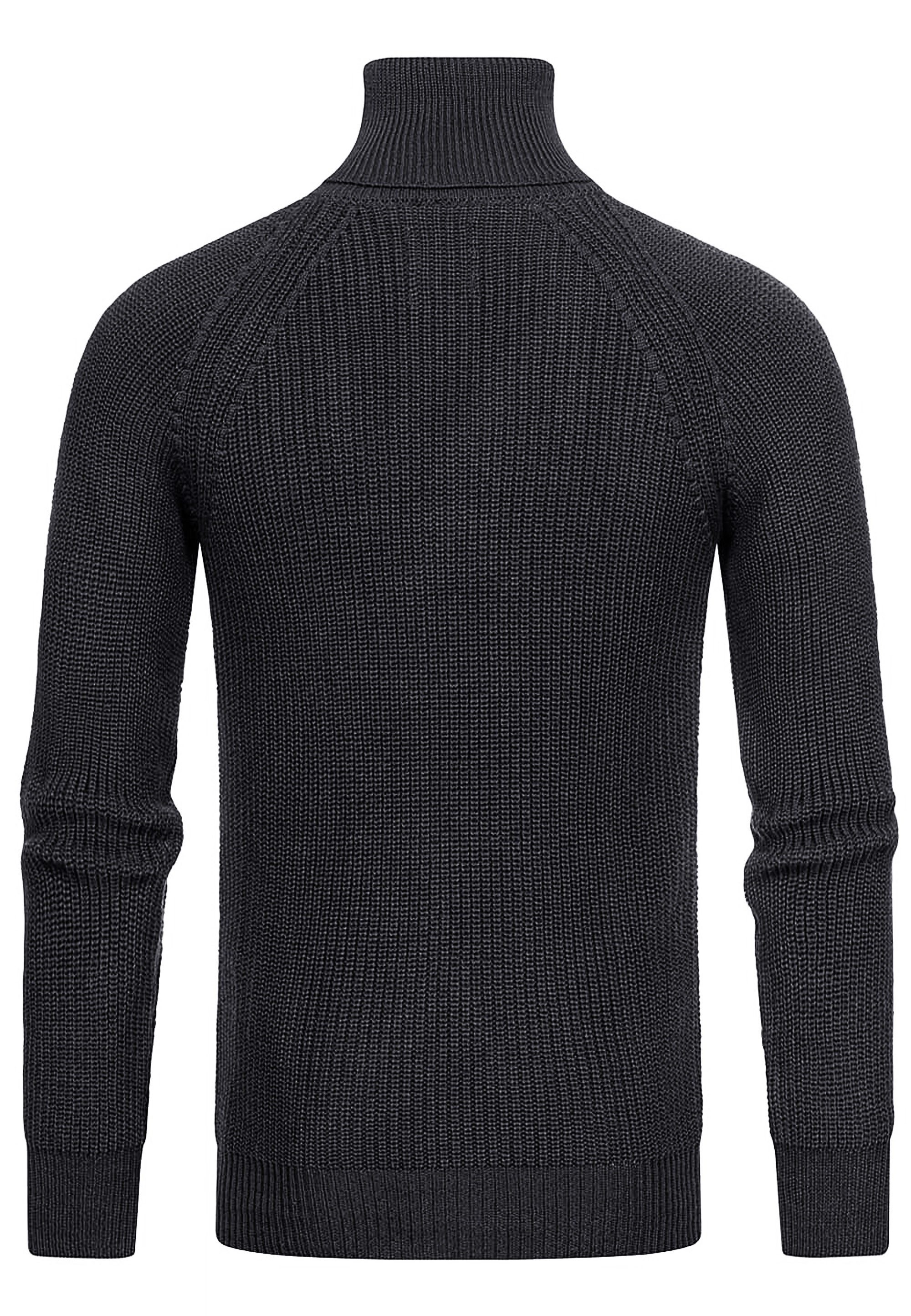 R-NEAL Rollkragenpullover Rollkragen Business Pullover Freizeit Grob-Strick günstig online kaufen