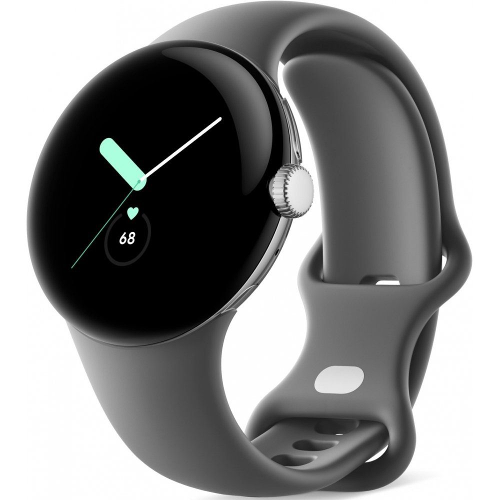 Pixel Watch WiFi - Smartwatch - polished silver/charcoal Smartwatch