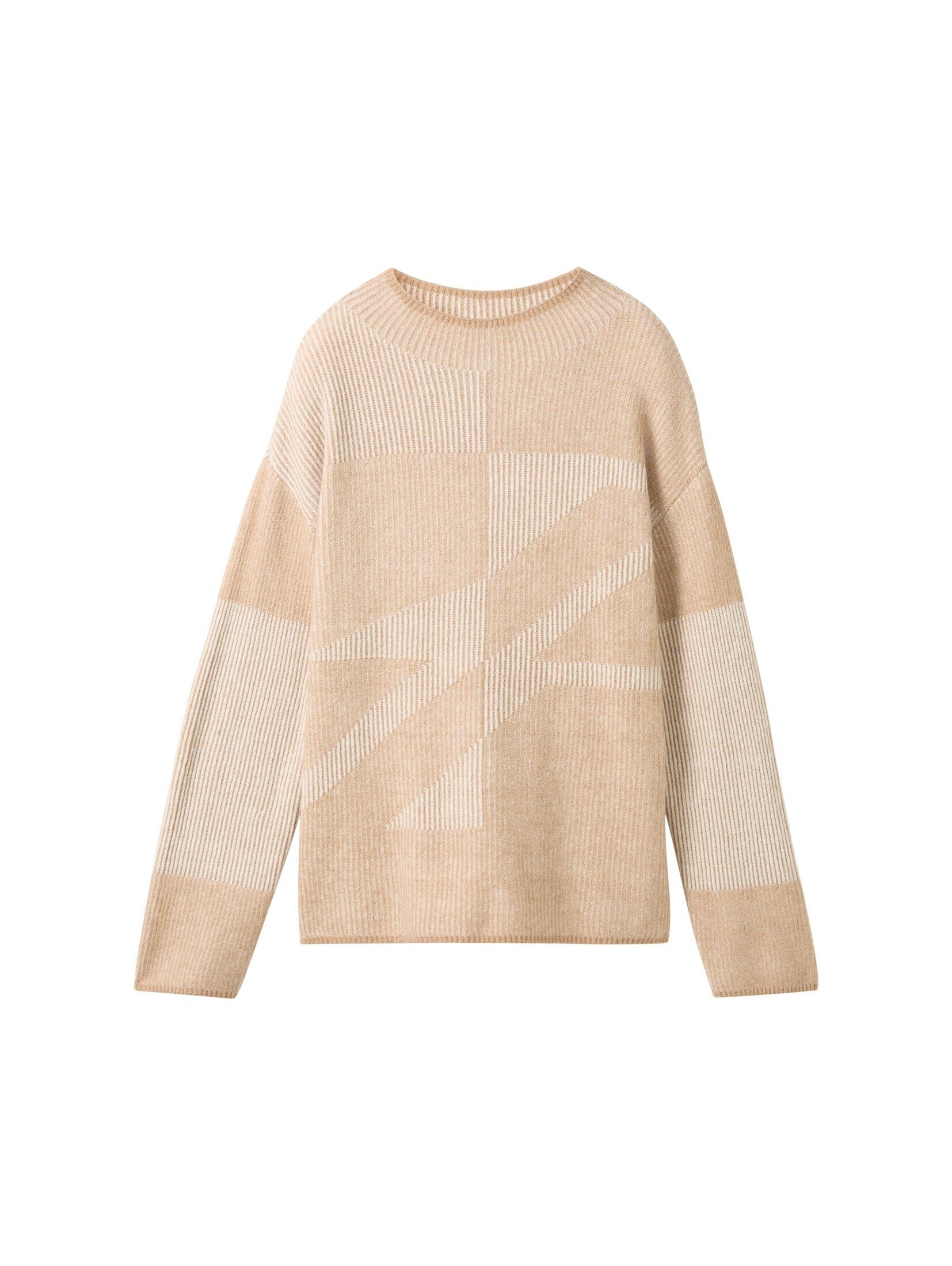 TOM TAILOR Strickpullover Loose Fit Ripp günstig online kaufen