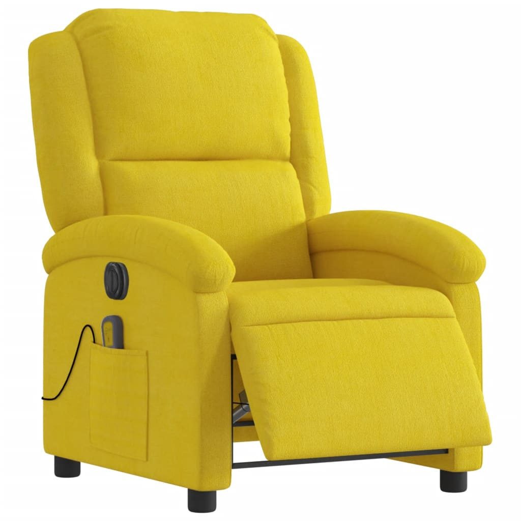 vidaXL Sessel Massagesessel Elektrisch Gelb Samt günstig online kaufen