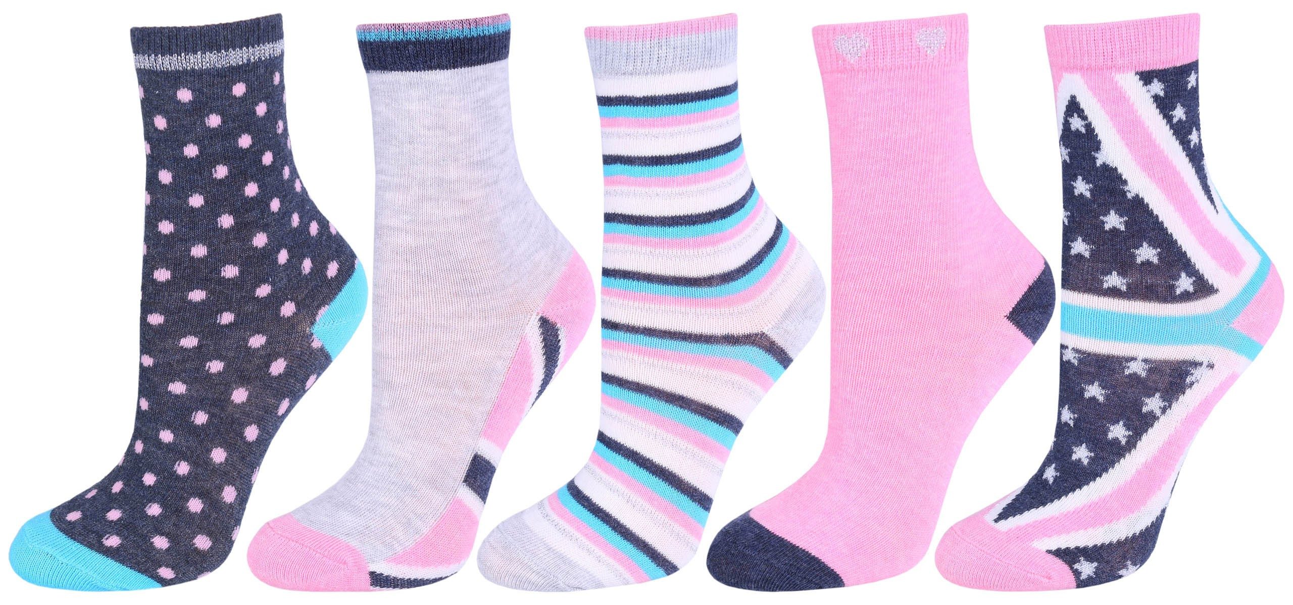 Sarcia.eu Haussocken 5x Bunte Kindersocken 27/30 EU