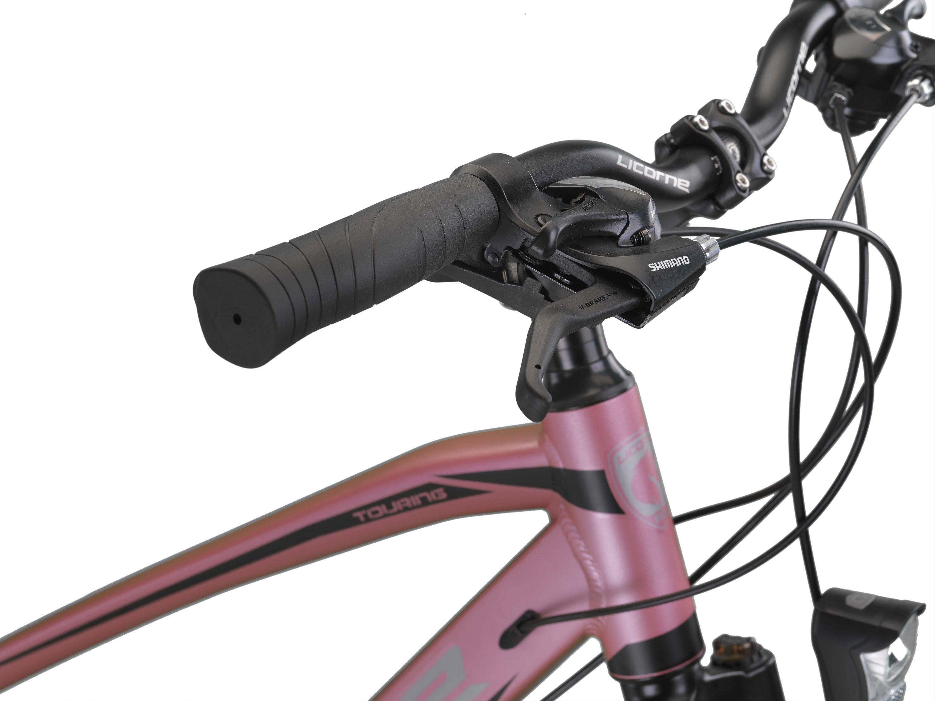 Licorne Bike Trekkingrad Licorne Zoll, Bike Rosa Premium Touring in 28 Bike Trekking 21 Gang