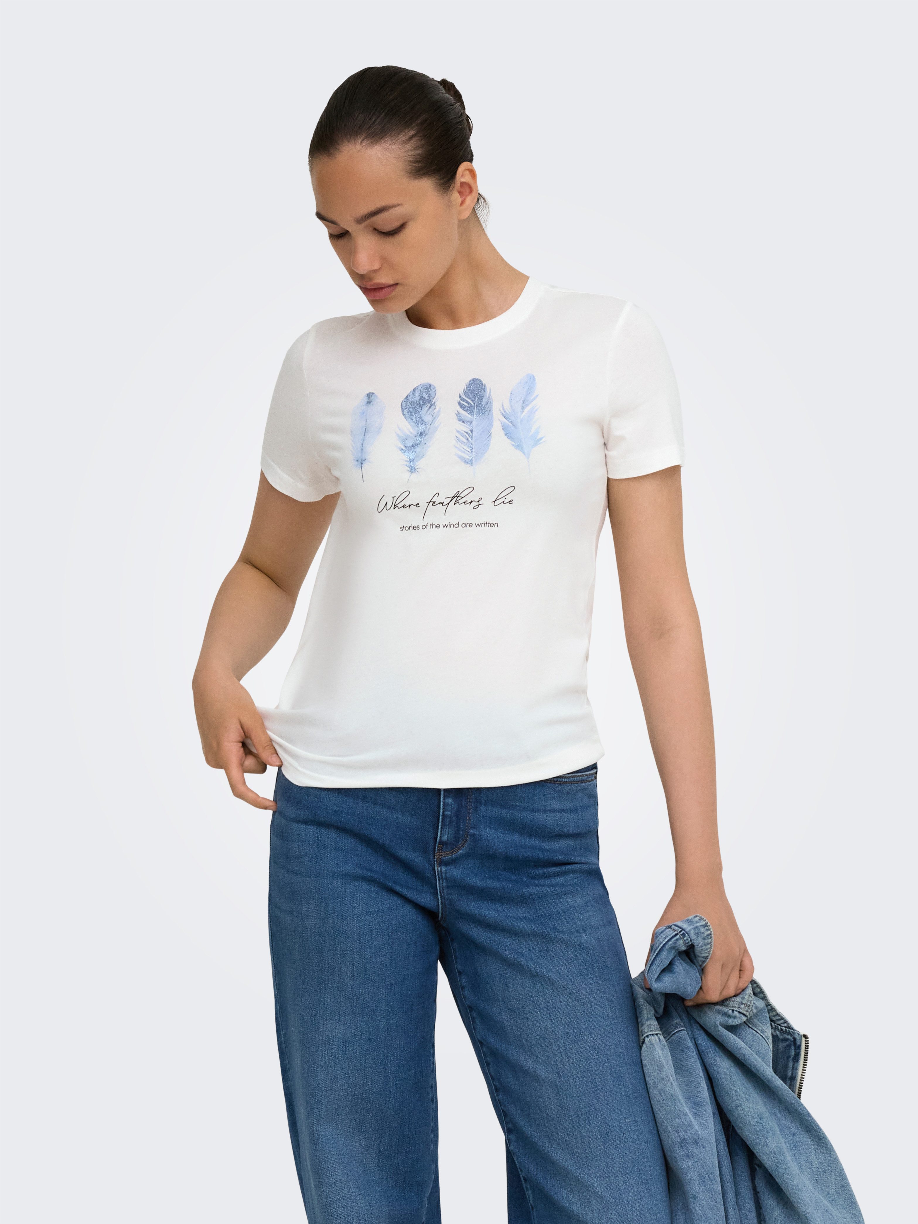 ONLY Kurzarmshirt ONLDREAMER S/S TEE JRS Baumwolle, regular fit