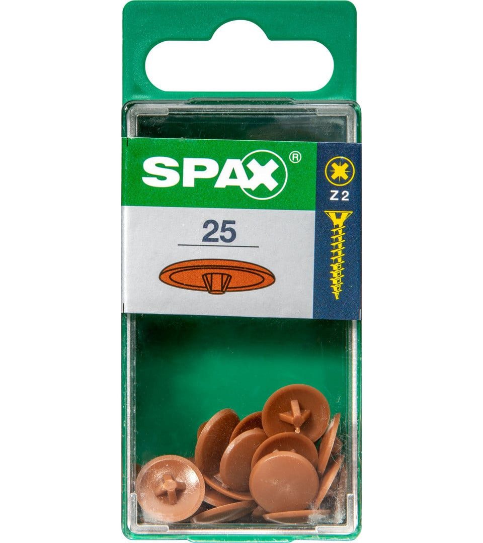 SPAX Abdeckkappe Spax Abdeckkappen rot PZ 2 - 25 Stk.