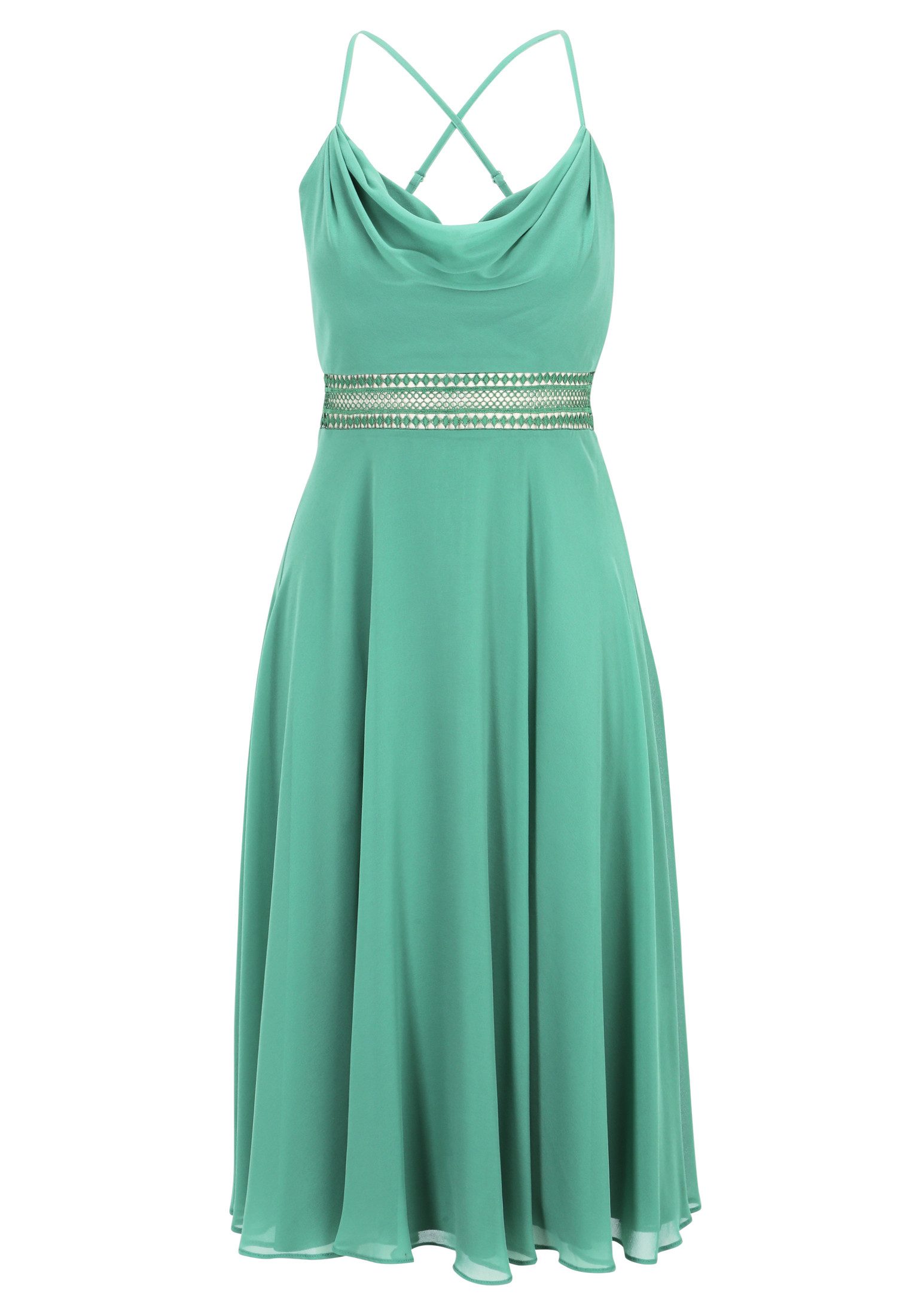 Vera Mont Cocktailkleid "Damen Cocktailkleid mit Wasserfallausschnitt" Ohne günstig online kaufen