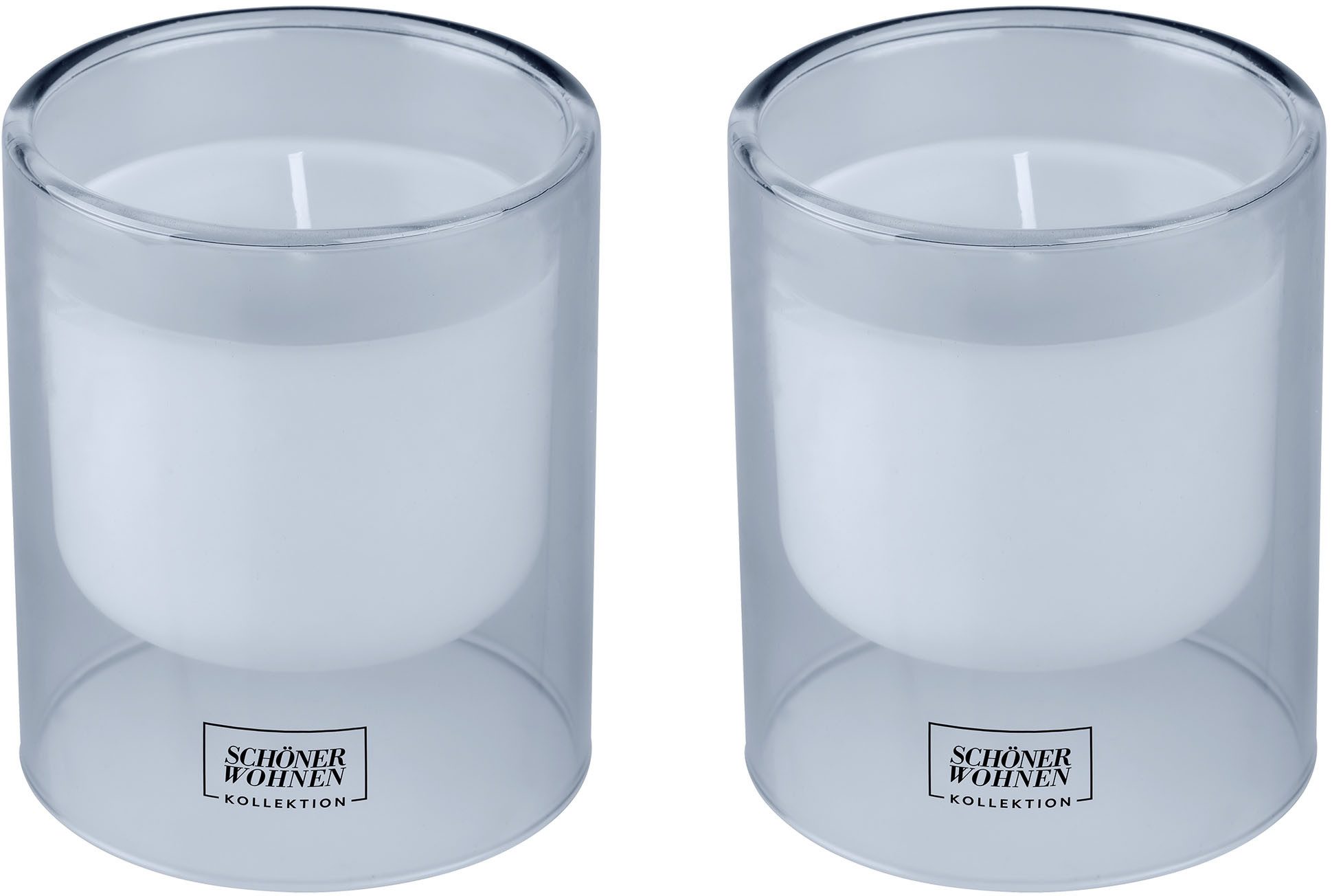 SCHÖNER WOHNEN-Kollektion Duftkerze »Soft Cotton L« (2-tlg), im Glas, wohlig frischer Duft, Brenndauer 45 - 55 Stunden