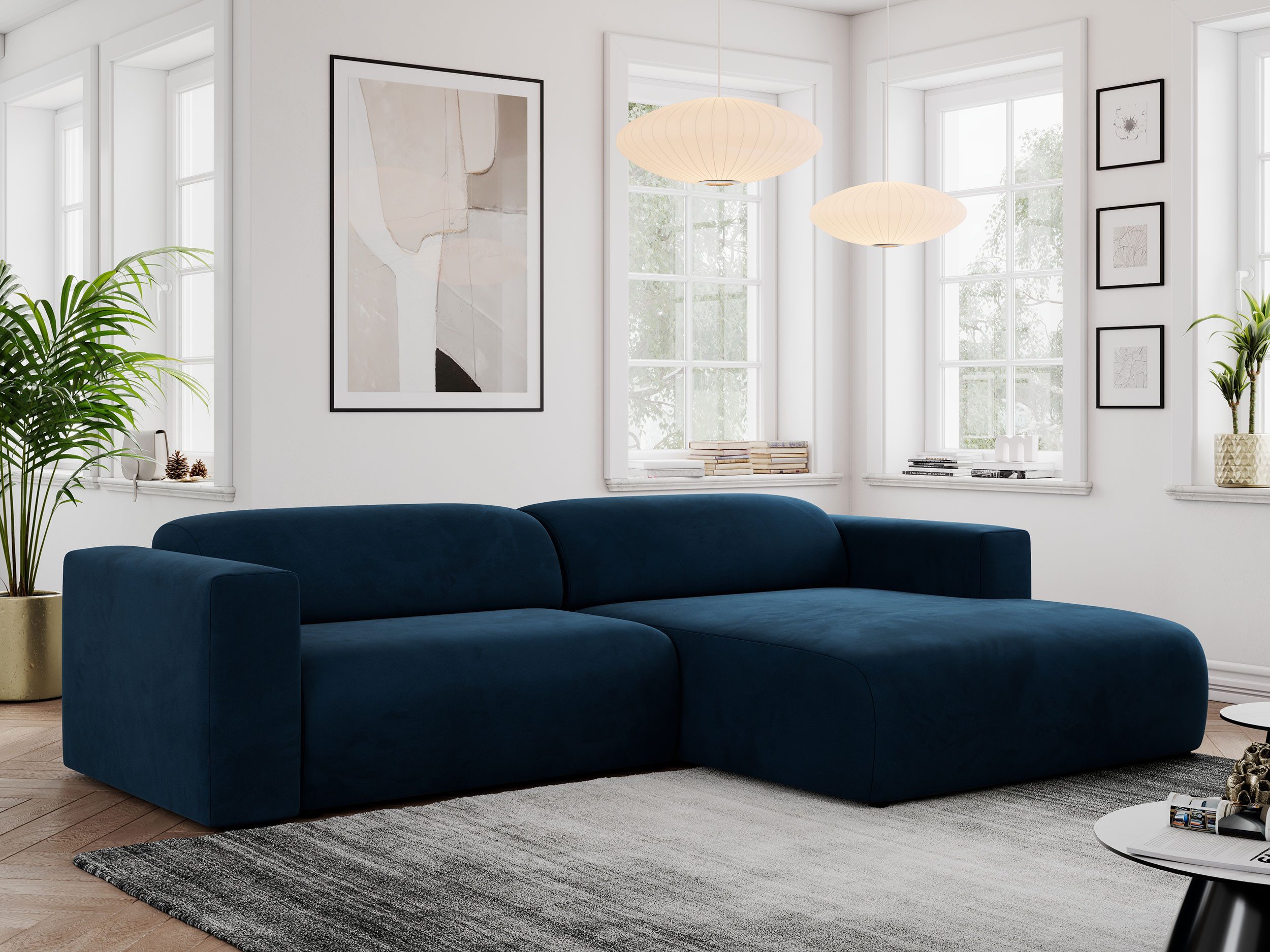 MKS MÖBEL Ecksofa PASADENA, Set, Wellenfedern, günstig online kaufen