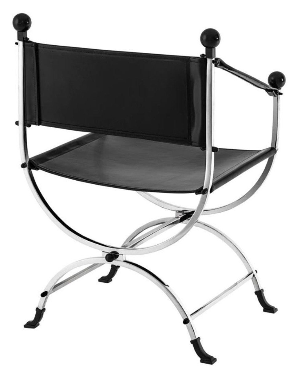 x Stuhl mit Designer H. - 44 87 Armlehnstuhl Luxus Bürostuhl x cm 59 Padrino Casa Armlehnen