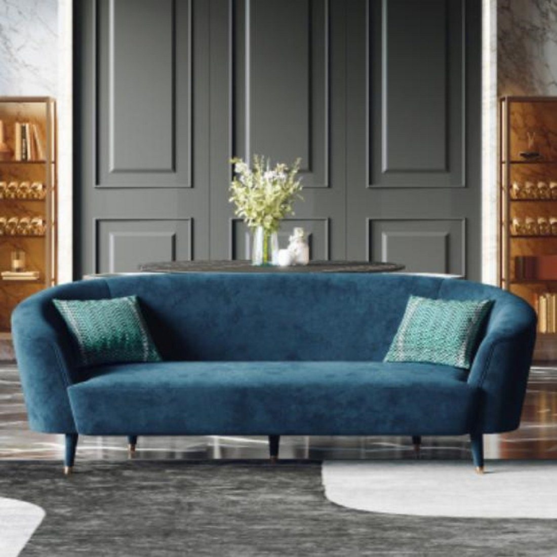JVmoebel Sofa, Samt 3 Sitzer Stoff Sofa Wohnlandschaft Relax Sitz