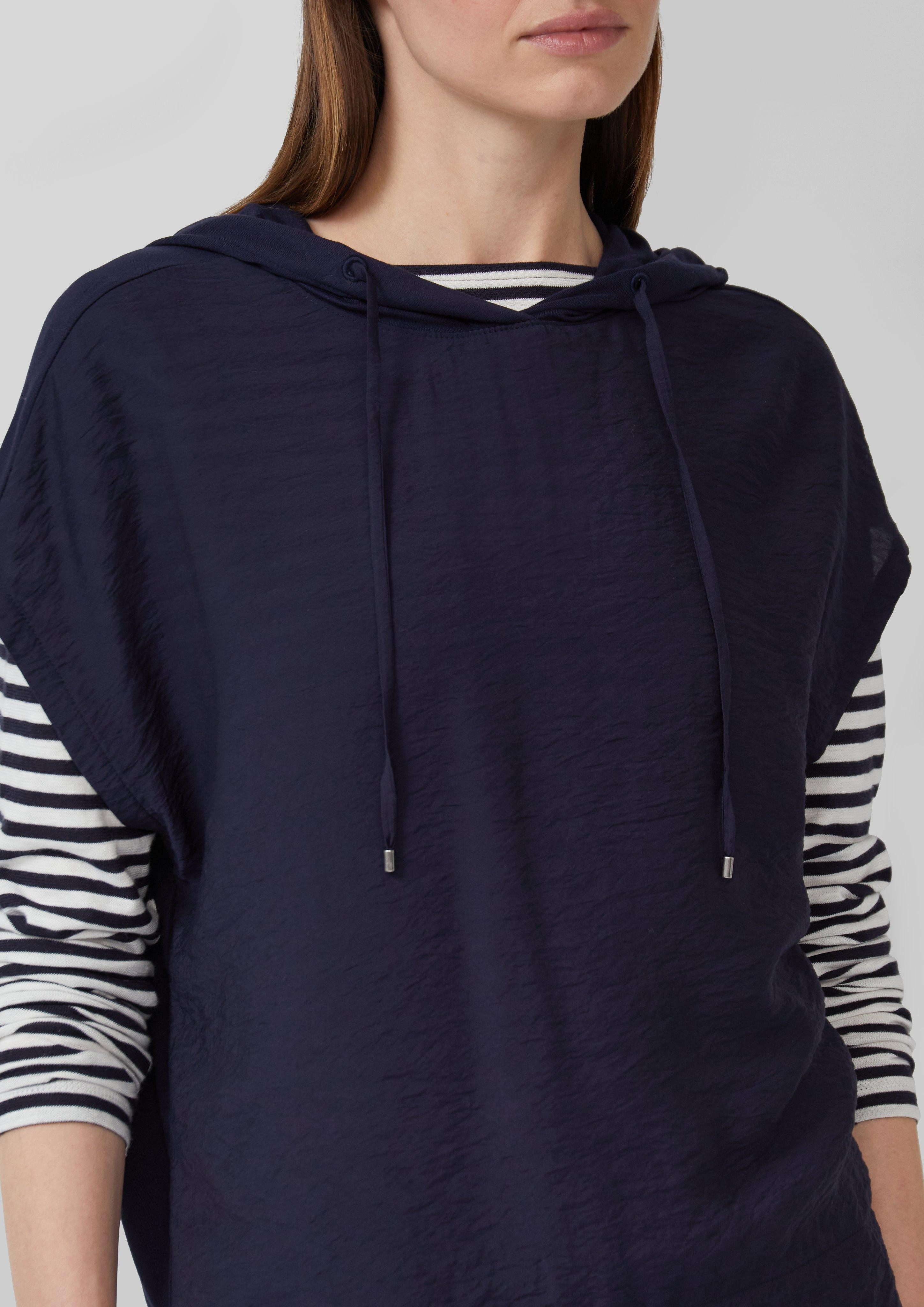 s.Oliver Shirttop Lässiges Kapuzenshirt mit überschnittenen günstig online kaufen
