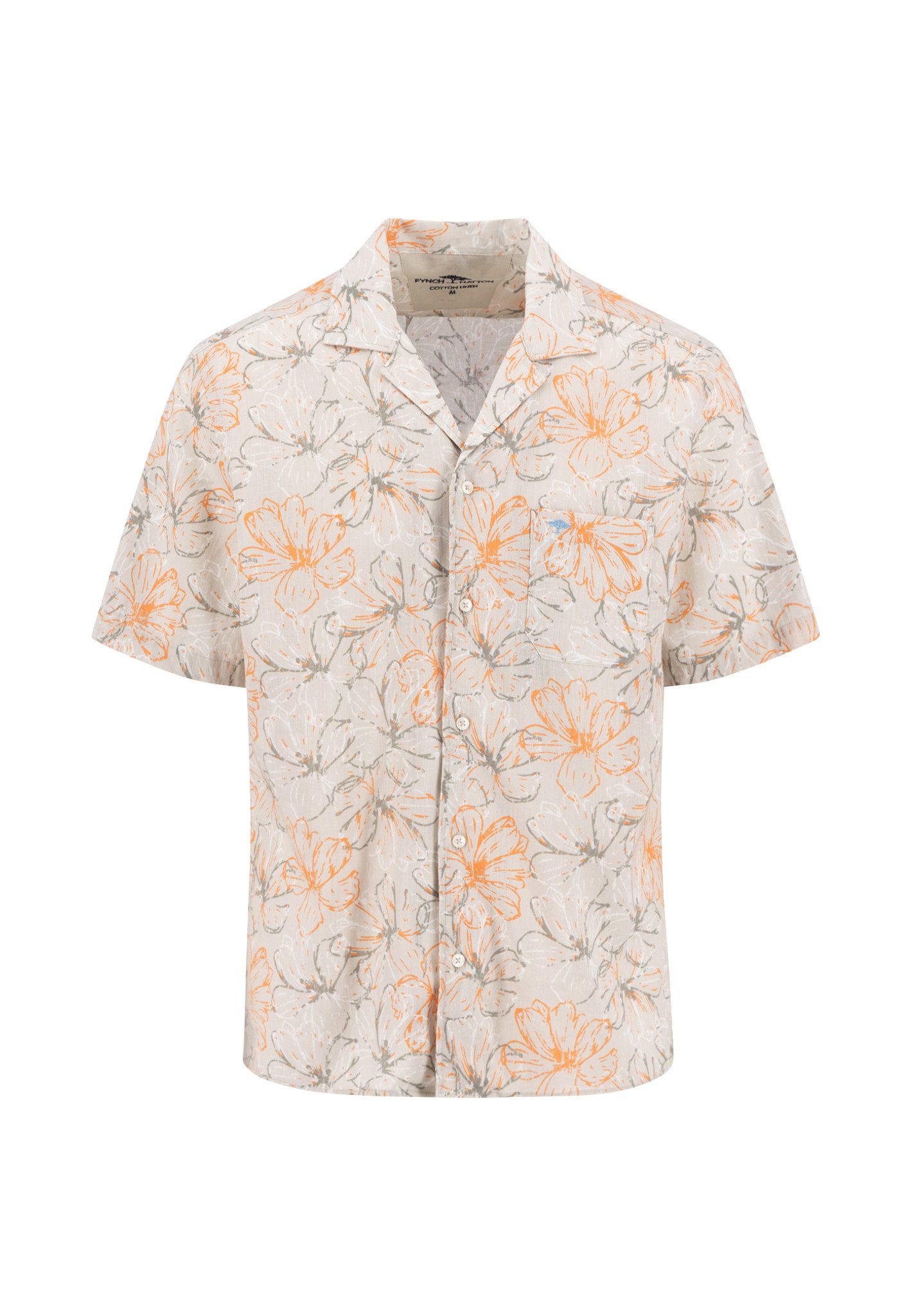 Businesshemd Fynch-Hatton / He.Hemd kurzarm / Linen Flower Print, Resort, 1/2