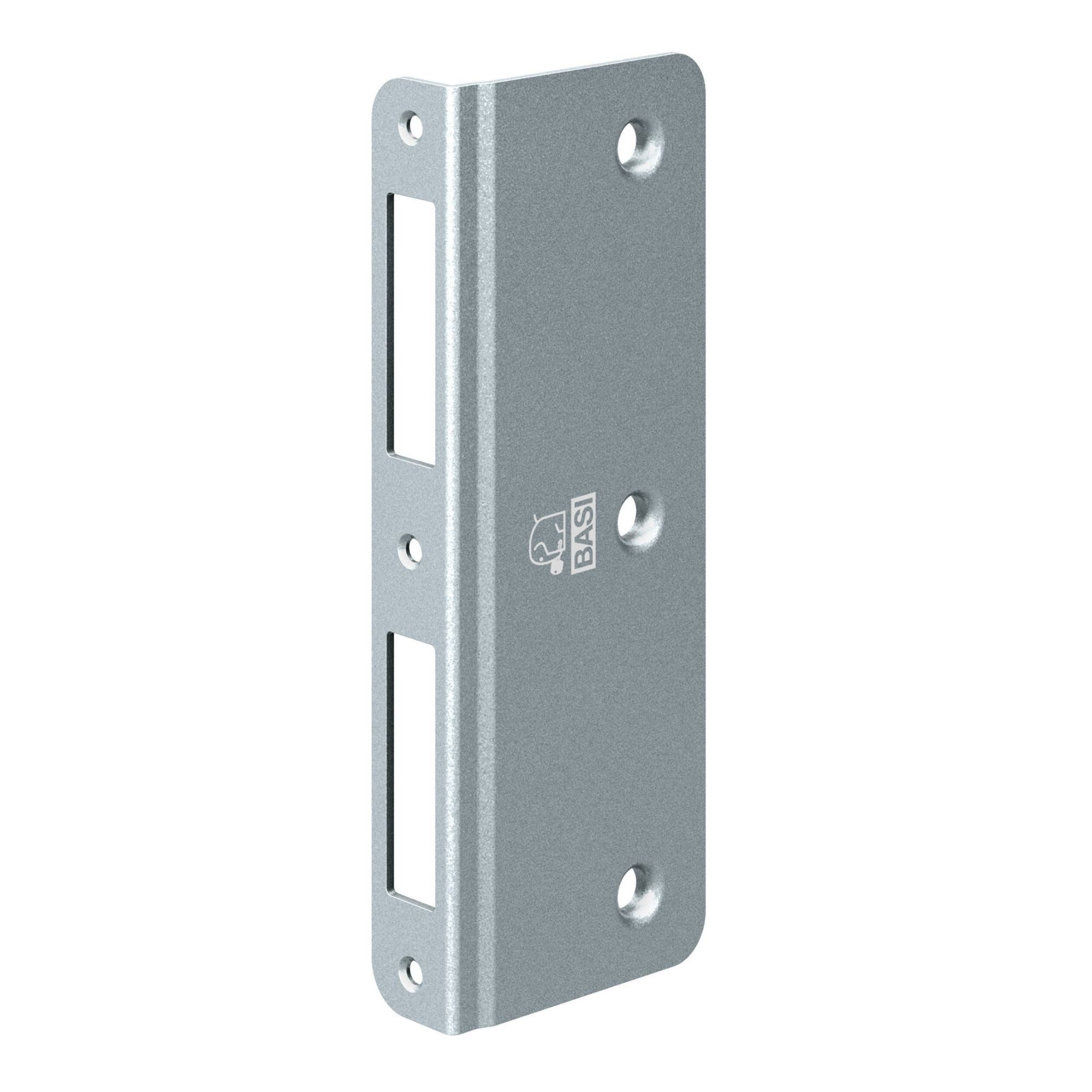 BASI Winkelschließblech Reparaturschließblech, (Packung), für Zimmertüren, DIN R/L, abgerundet, Maße 160x60x20x2 mm
