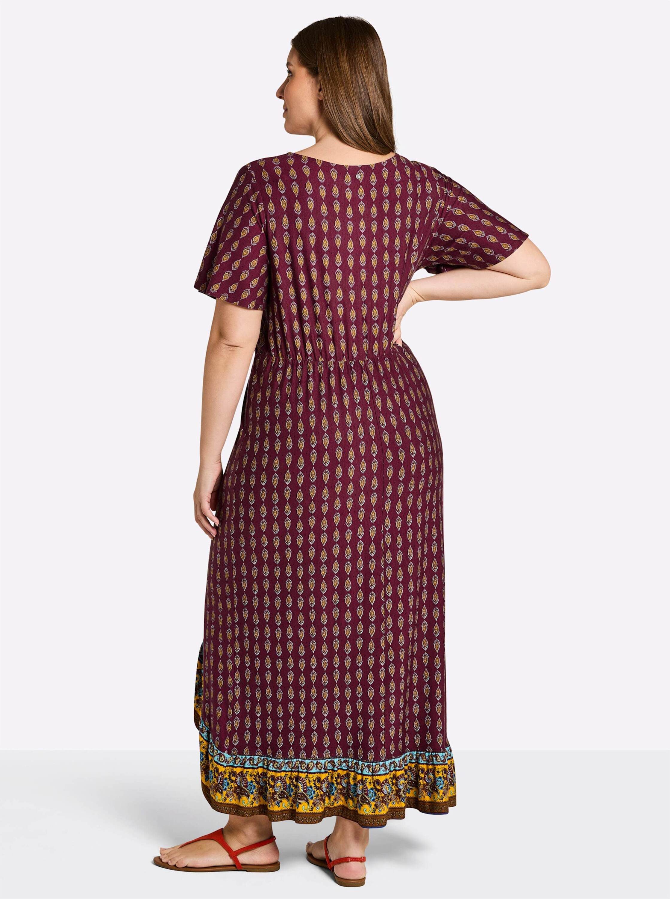 Sheego Strandkleid Jersey-Kleid Kurzarm