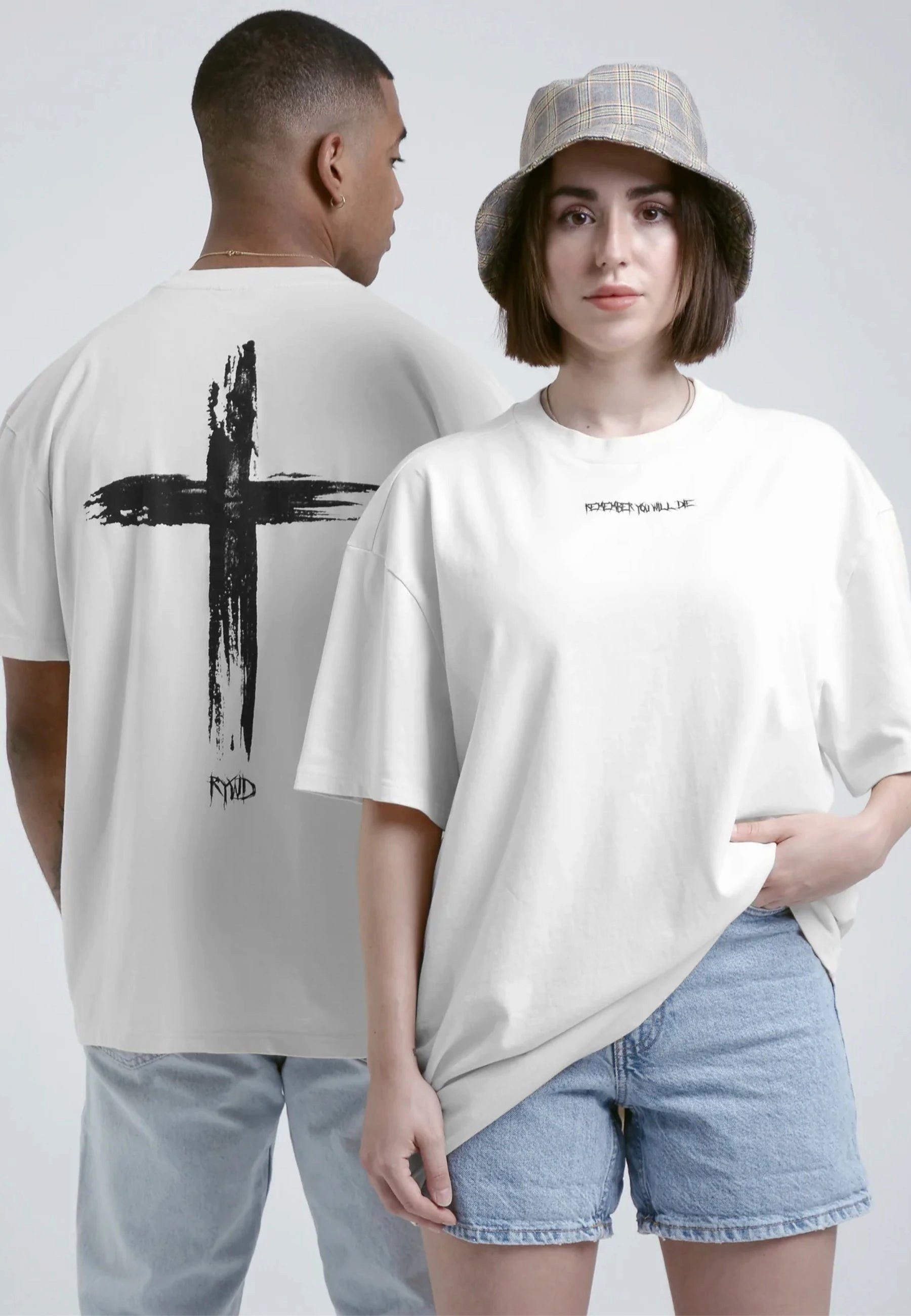 begrenzte Zeit verfügbar Remember you will T-Shirt Cross T-Shirt die RYWD - Weiss