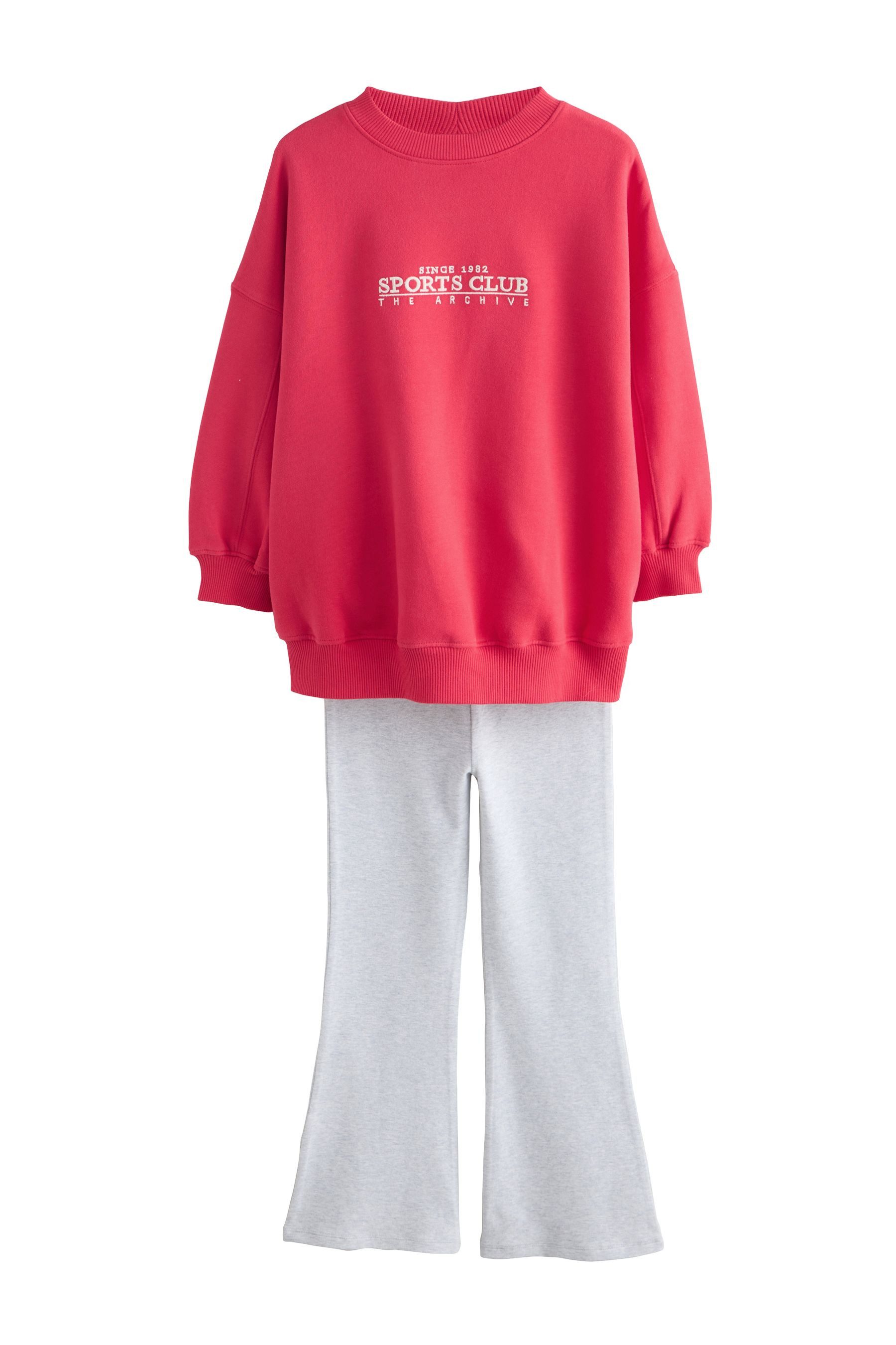Next Top & Leggings Sweatshirt und ausgestellte Leggings im Set (2-tlg)