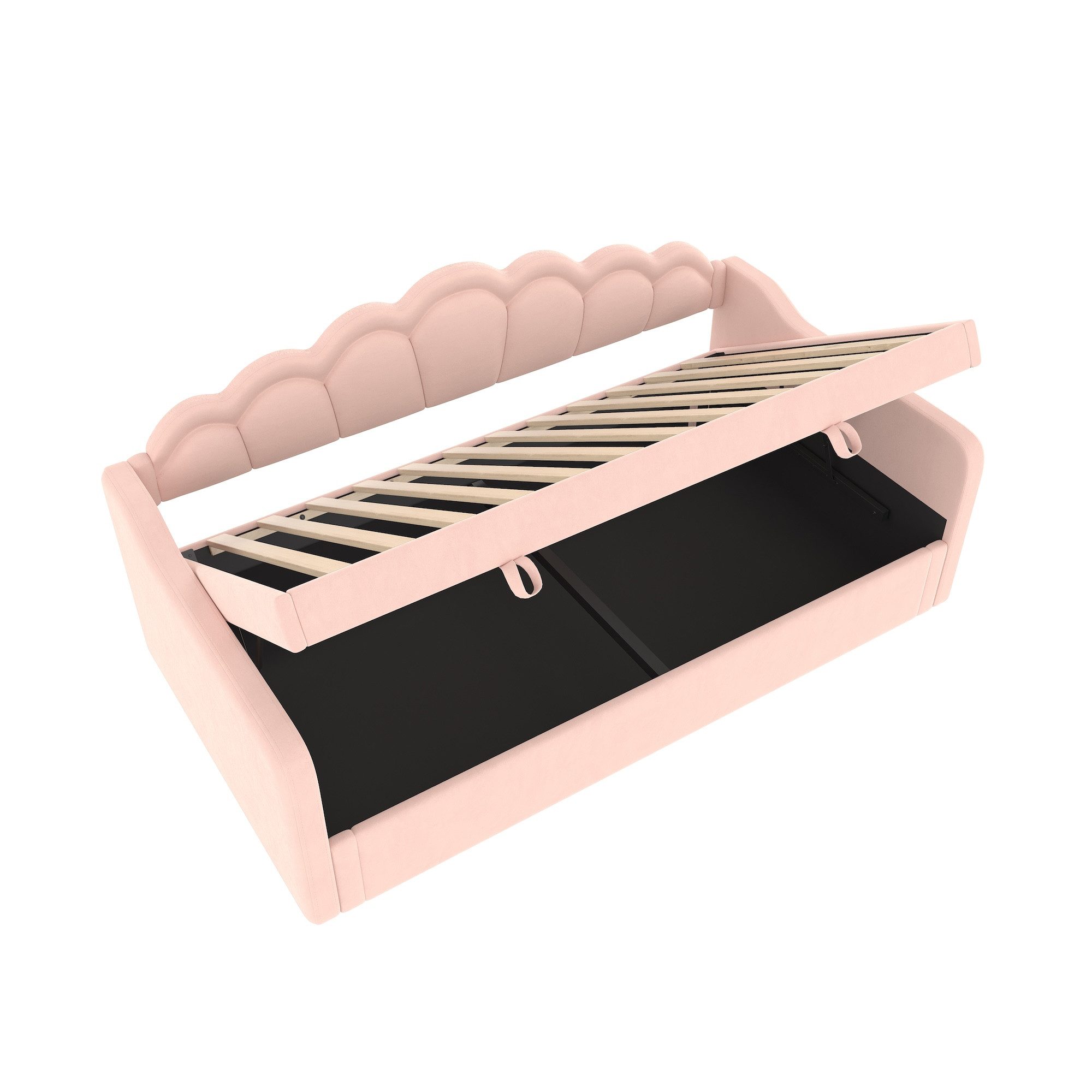SOFTWEARY Schlafsofa mit LED-Beleuchtung, Bettkasten, 90x200 günstig online kaufen