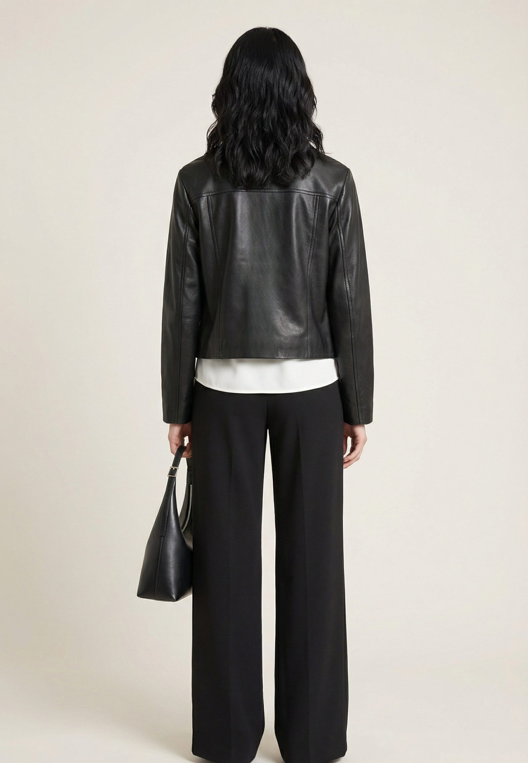 RICANO Lederjacke Paloma Handgefertigt aus echtem Lamm Nappa Leder