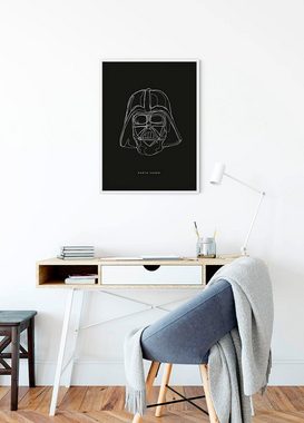 Komar Poster Star Wars Lines Dark Side Vader, Star Wars (1 St), Kinderzimmer, Schlafzimmer, Wohnzimmer