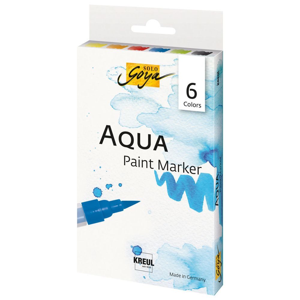 C. KREUL Aquarellstifte SOLO GOYA Aqua Paint Marker 6er Set
