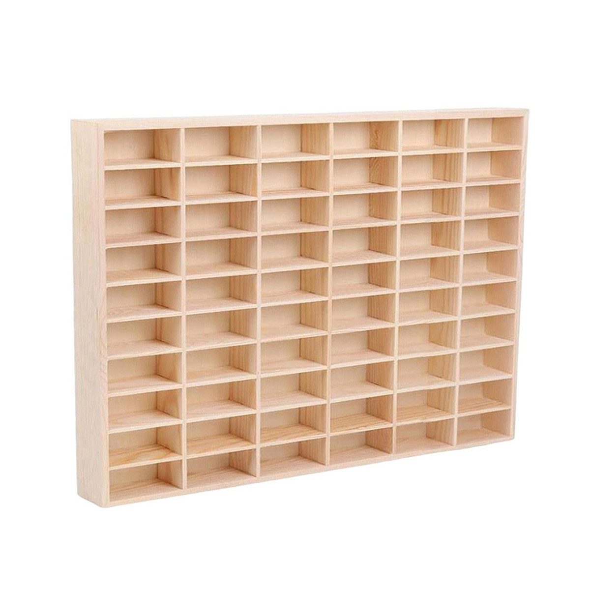 CHZIMADE Deko-Wandregal 60-Fächer Holz-Sammlung für 1:64 günstig online kaufen