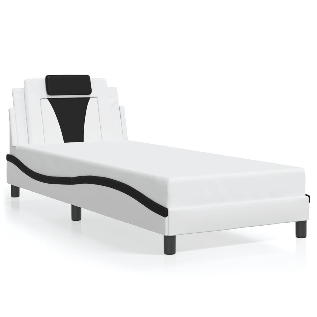 vidaXL Bett Bettgestell mit Kopfteil Weiß günstig online kaufen