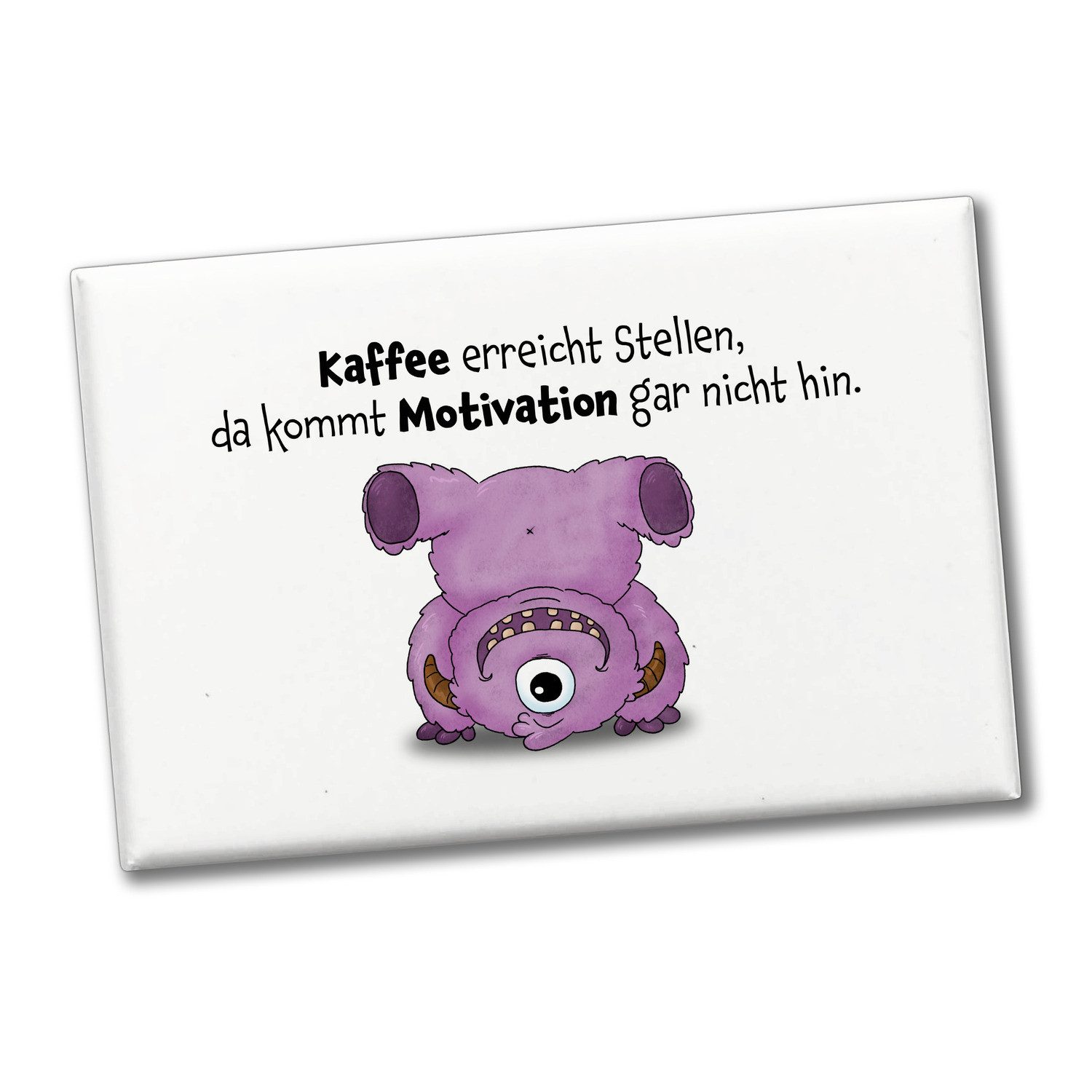 speecheese Magnet Freches Monster in rosa Souvenir Souvenir Magnet mit lustigem Spruch