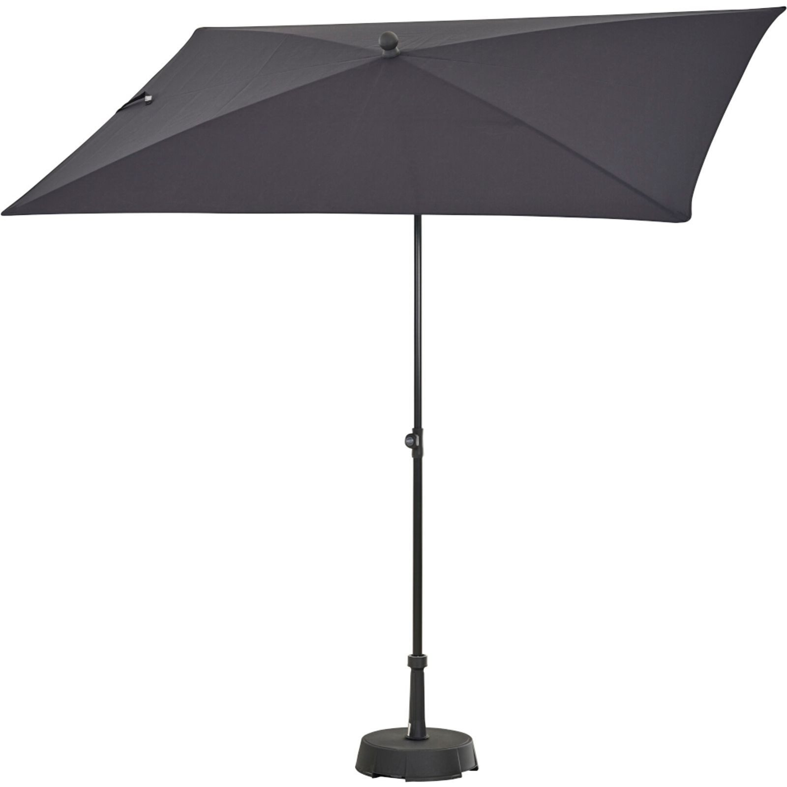 Siena Garden Sonnenschirm CITY Push Sonnenschirm 210x140 Anthrazit UPF50+ knickbar Stahlgestell