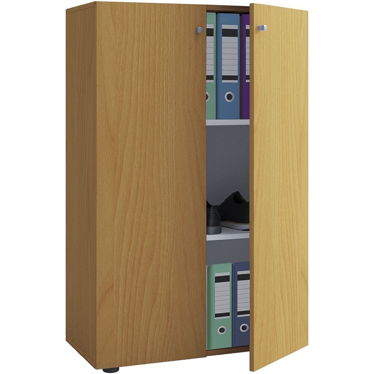 VCM Aktenschrank Lona Schrank mit Flügeltüren und Knopfgriffen, 70x110 cm