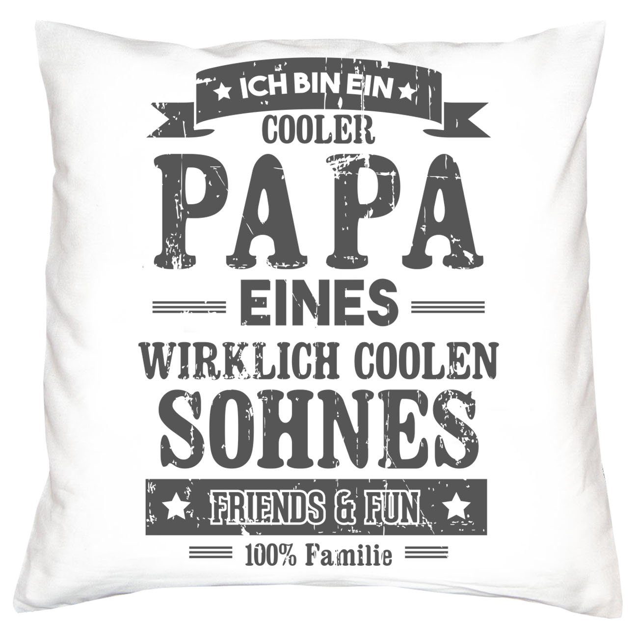 Geburtstagsgeschenk Geschenk weiss eines Kissen Sohnes & Dekokissen Socken Papa Sleep, Soreso® Sprüche Cooler