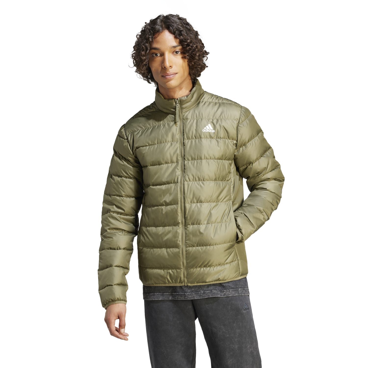 adidas Performance Winterjacke Daunenjacke Essentials Light (wasserabweisend) olivegrün Herren