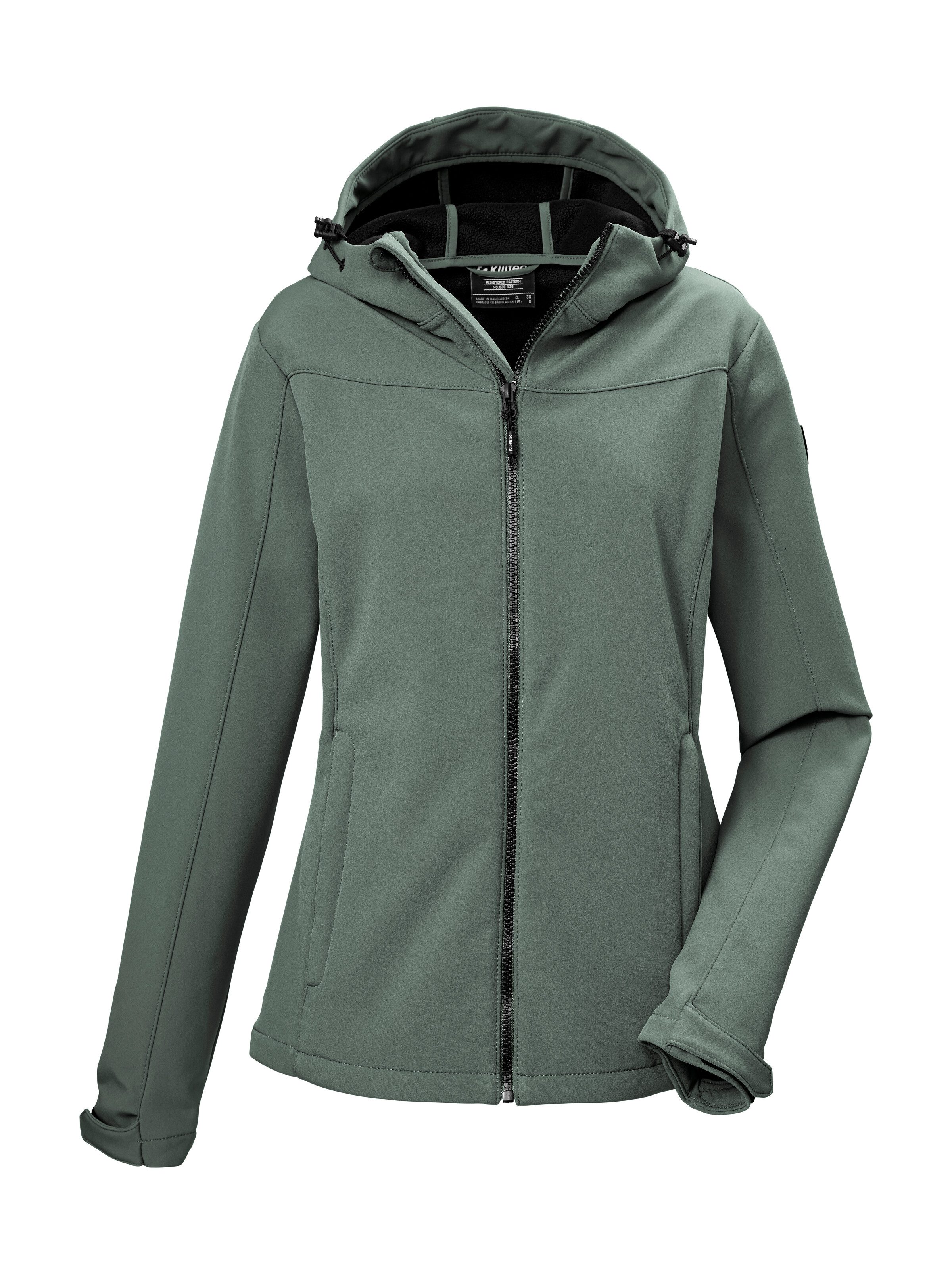 Killtec Softshelljacke KOS 481 WMN SFTSHLL JCKT Wind- u wasserabweisend, verstellbare Kapuze