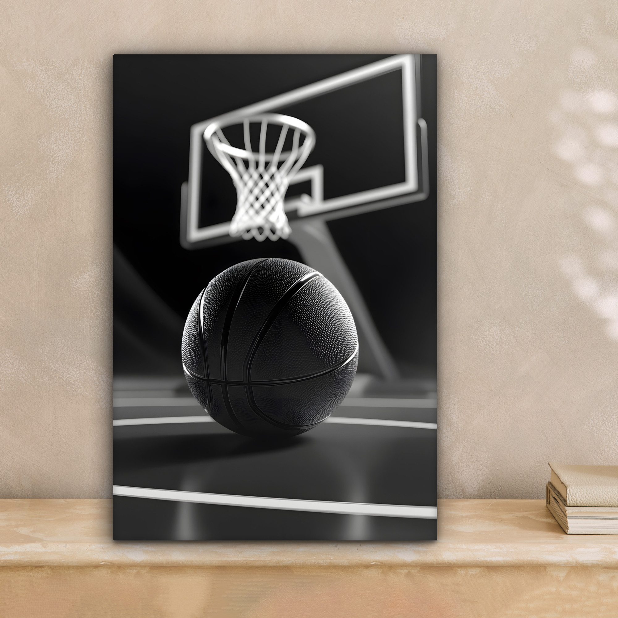 OneMillionCanvasses® Leinwandbild Basketball - Basketballplatz - Linien, Fo günstig online kaufen