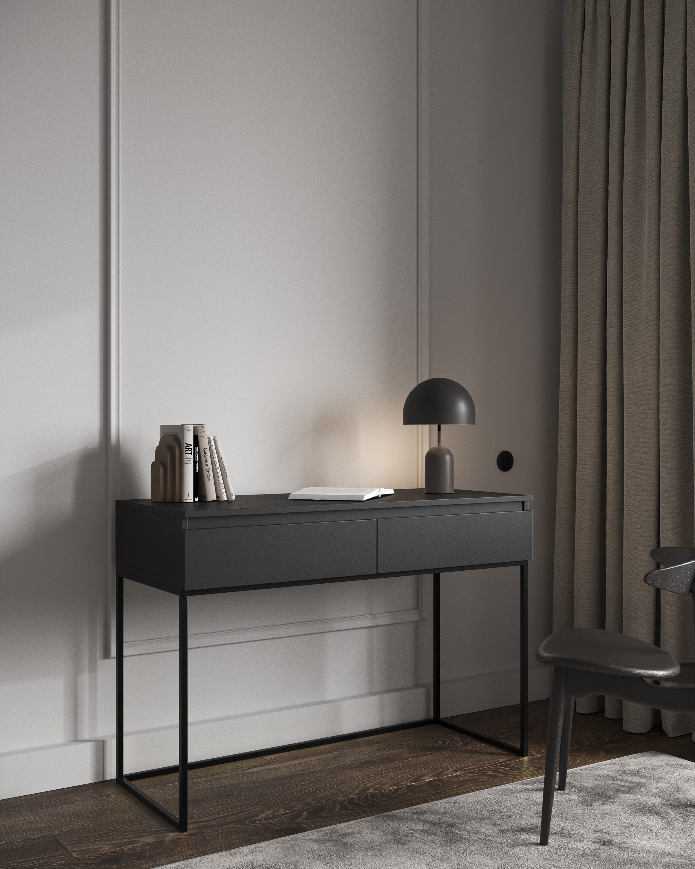 Selsey Schminktisch BEMMI, 2 Schubladen, Rahmengestell, 120 cm breit günstig online kaufen