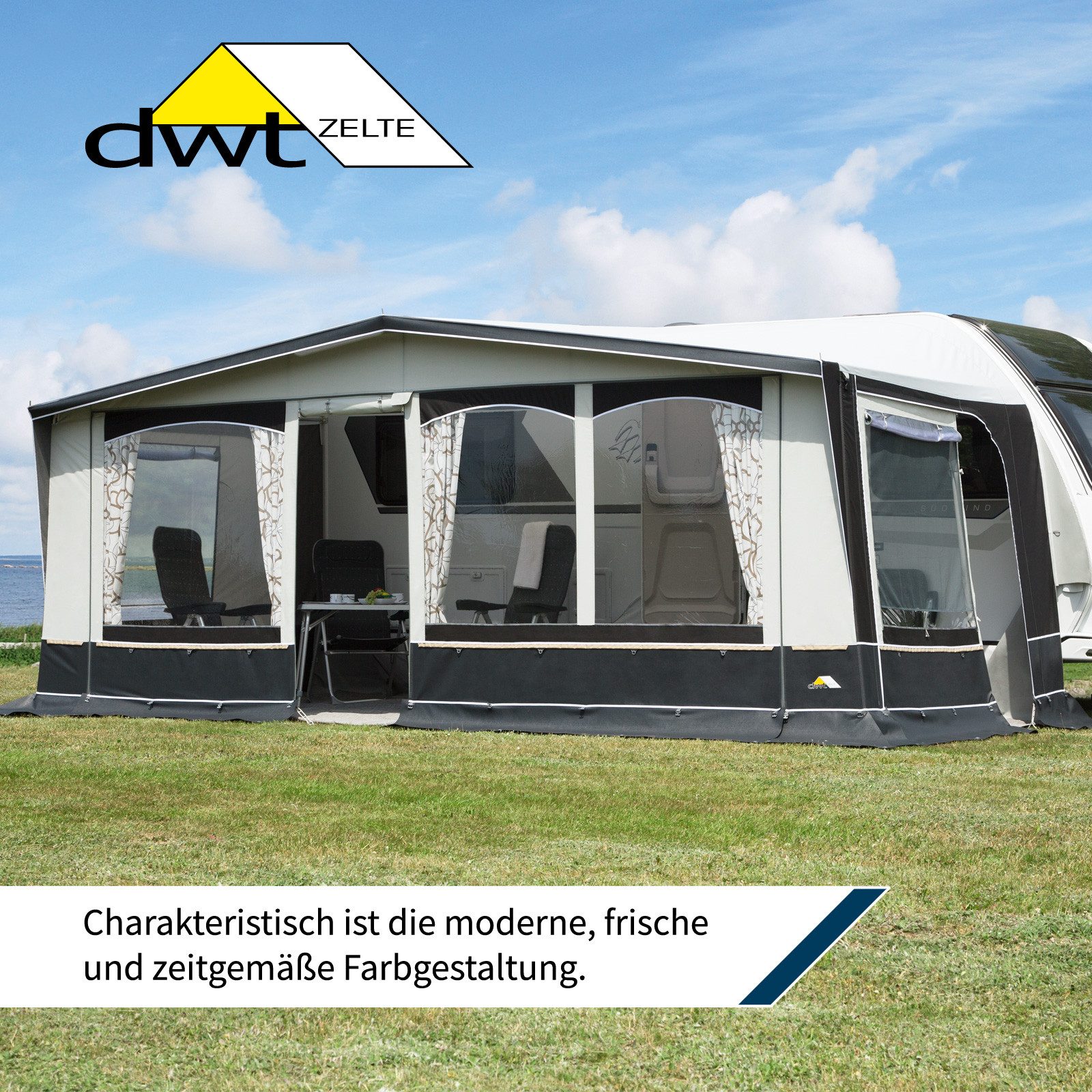 dwt Vorzelt WVZ Jubilee 40 - 240cm inkl. 25x 1 mm Gestänge ST, Gr. 9 (791-820 cm)