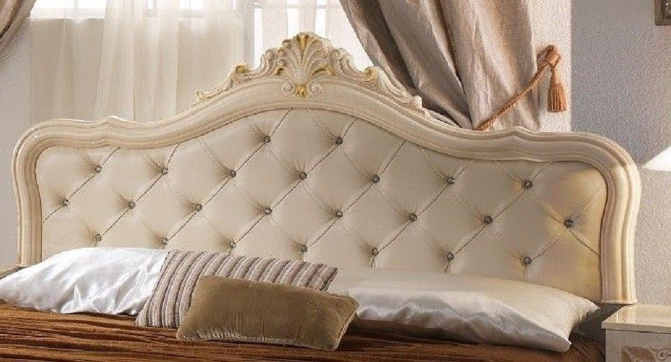 Interdesign24 Bett Livia (im klassischen Barock-Stil, in versch. Größen, inkl. Lattenrost), in Beige